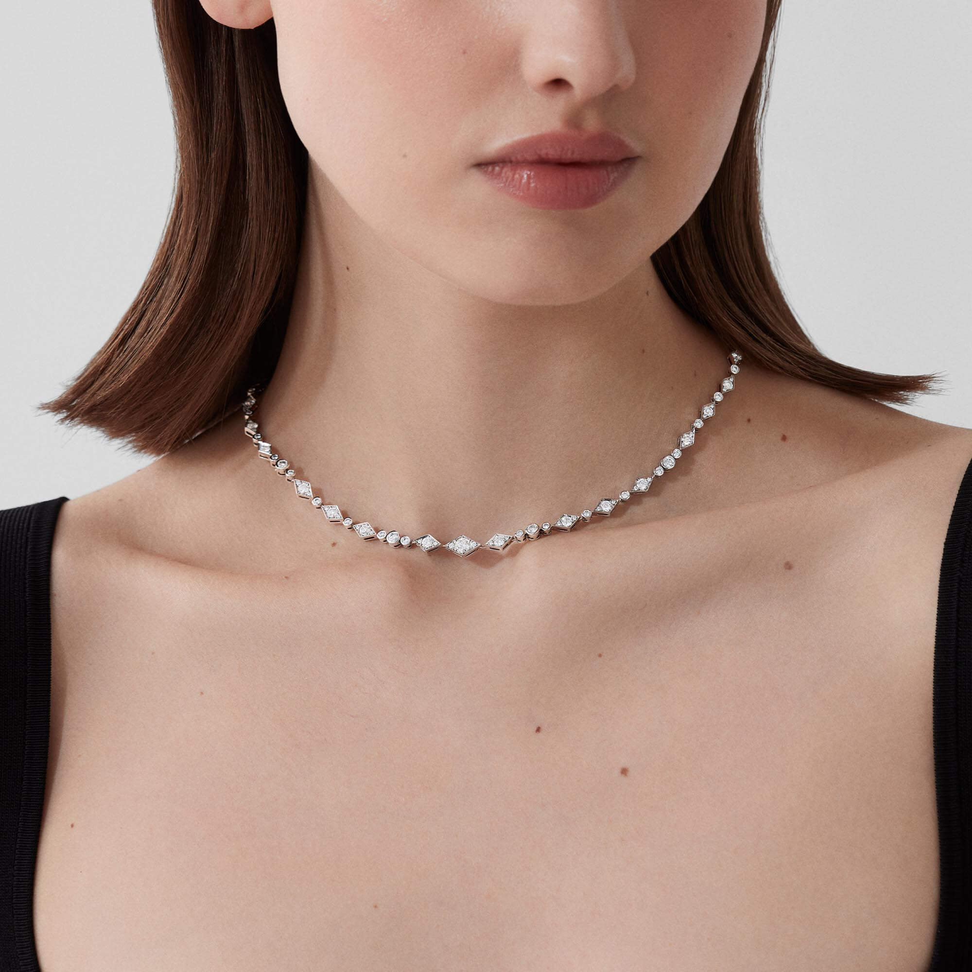 Garrard Albemarle Diamond Necklace In 18ct White Gold