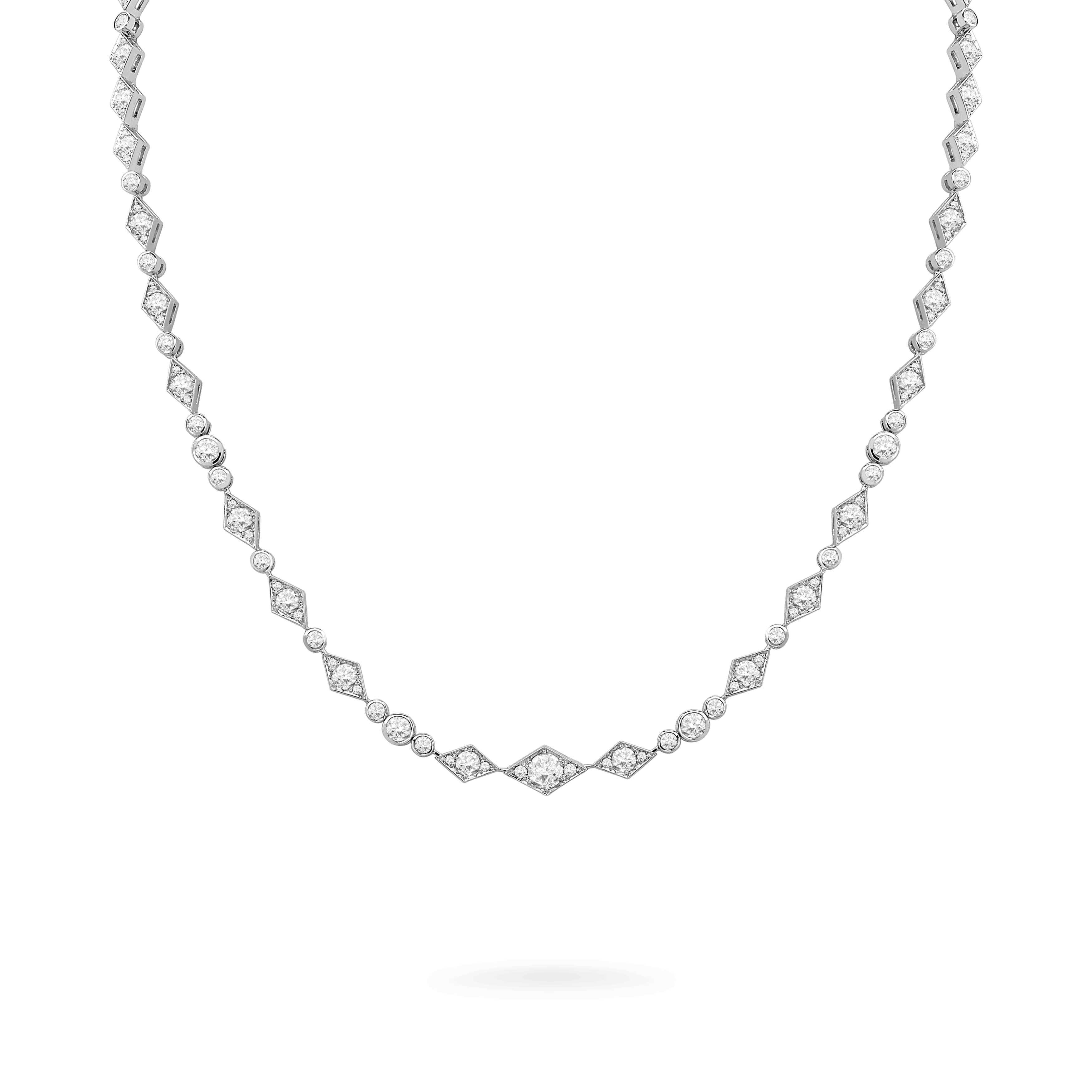 garrard Albemarle Diamond Necklace In 18ct White Gold