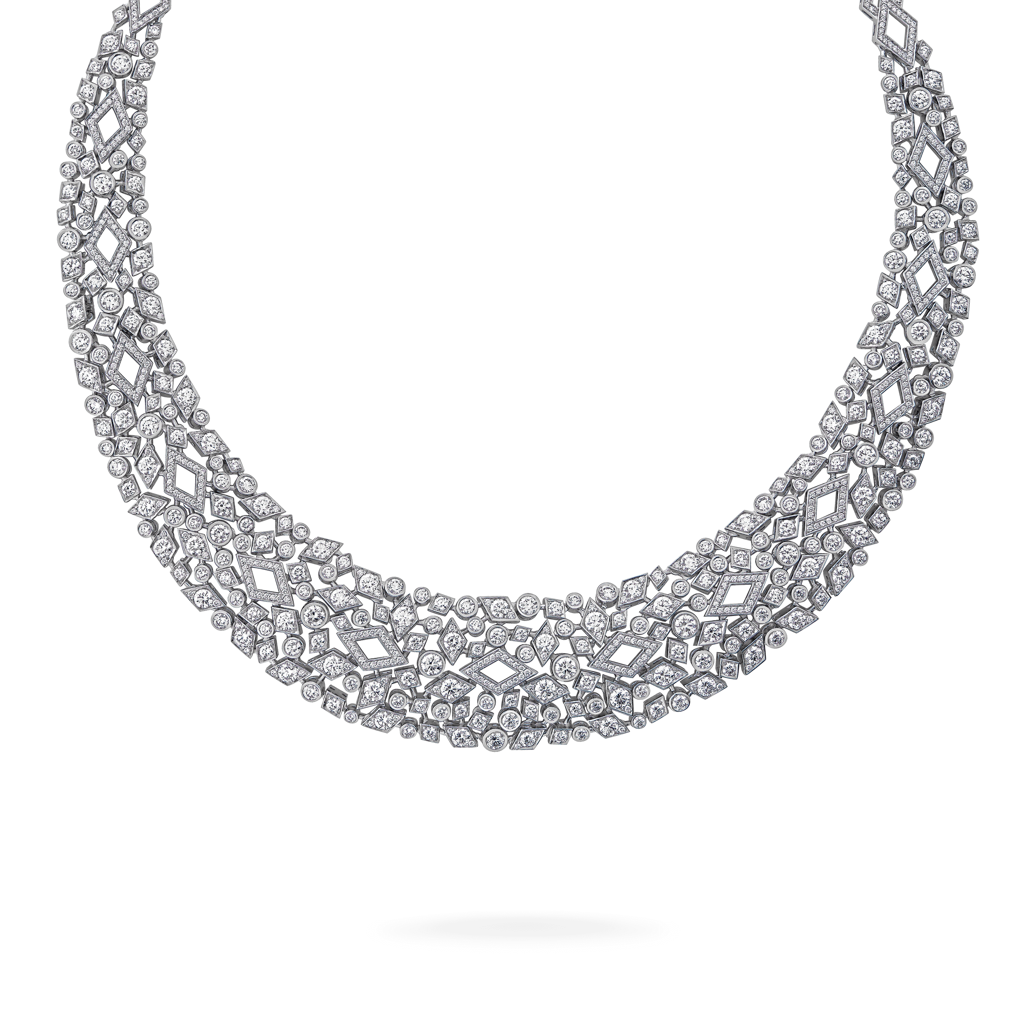 garrard Albemarle High Jewellery Diamond Collar Necklace In 18ct White Gold