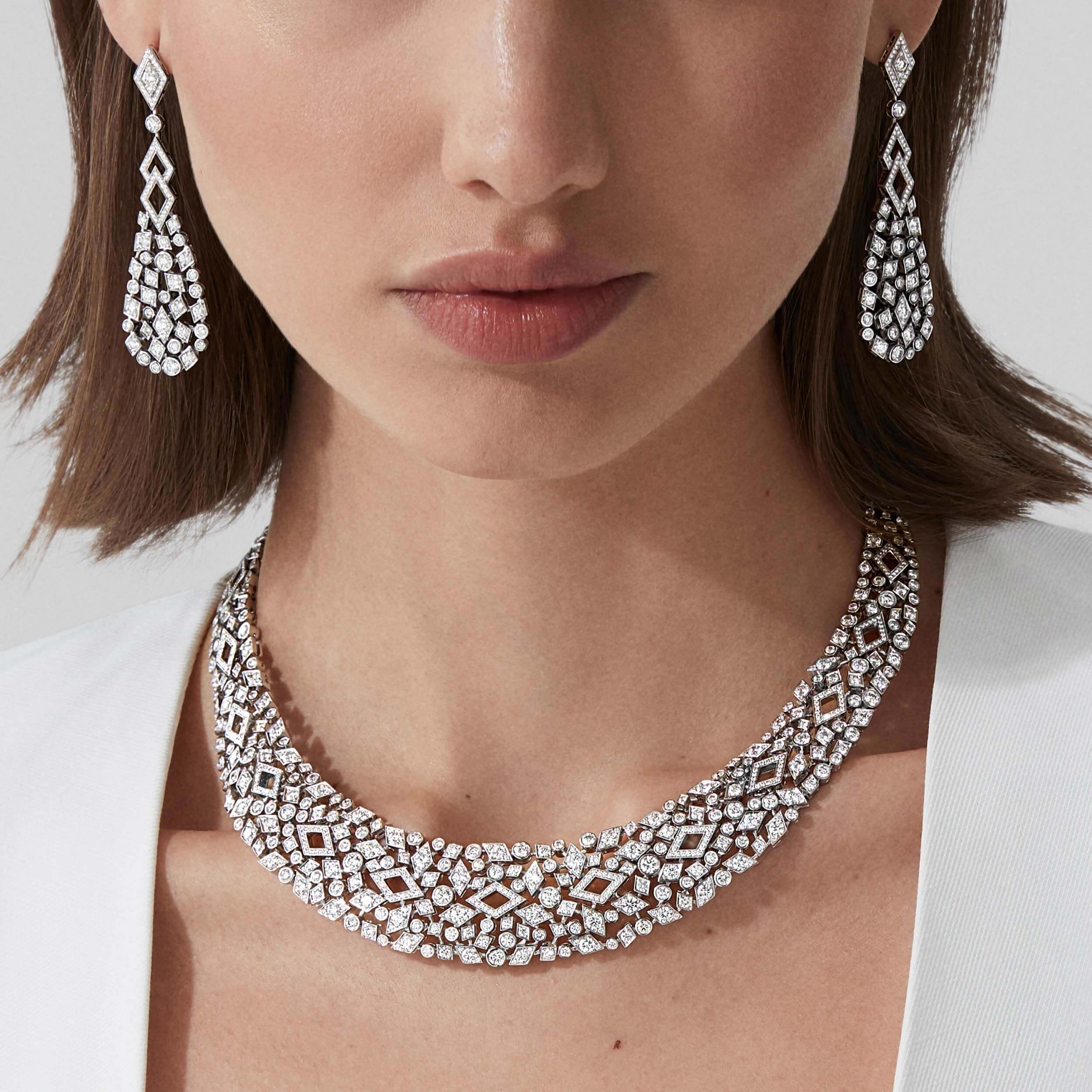 Garrard Albemarle High Jewellery Diamond Earrings In 18ct White Gold