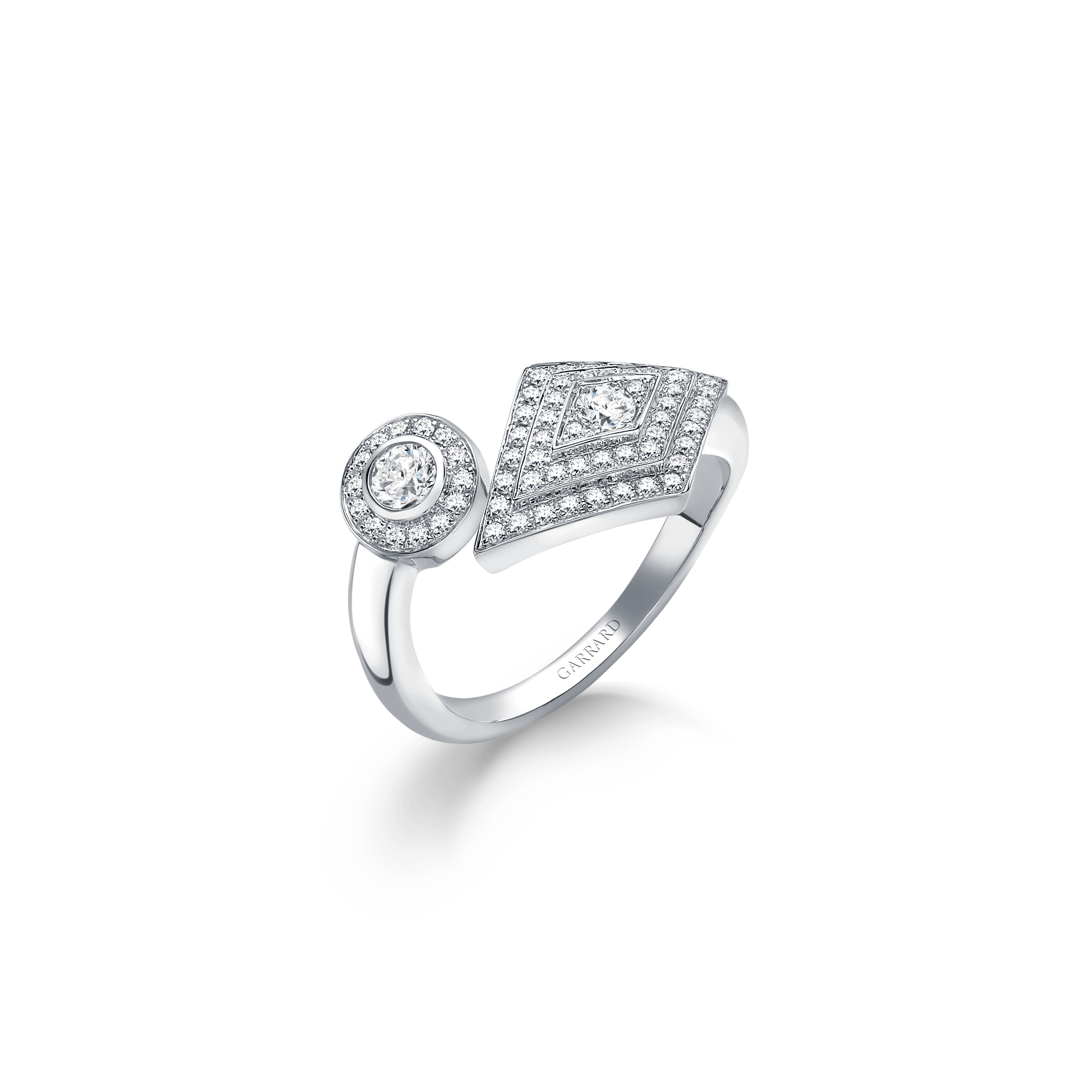 garrard Albemarle Mini Icons Diamond Ring In 18ct White Gold