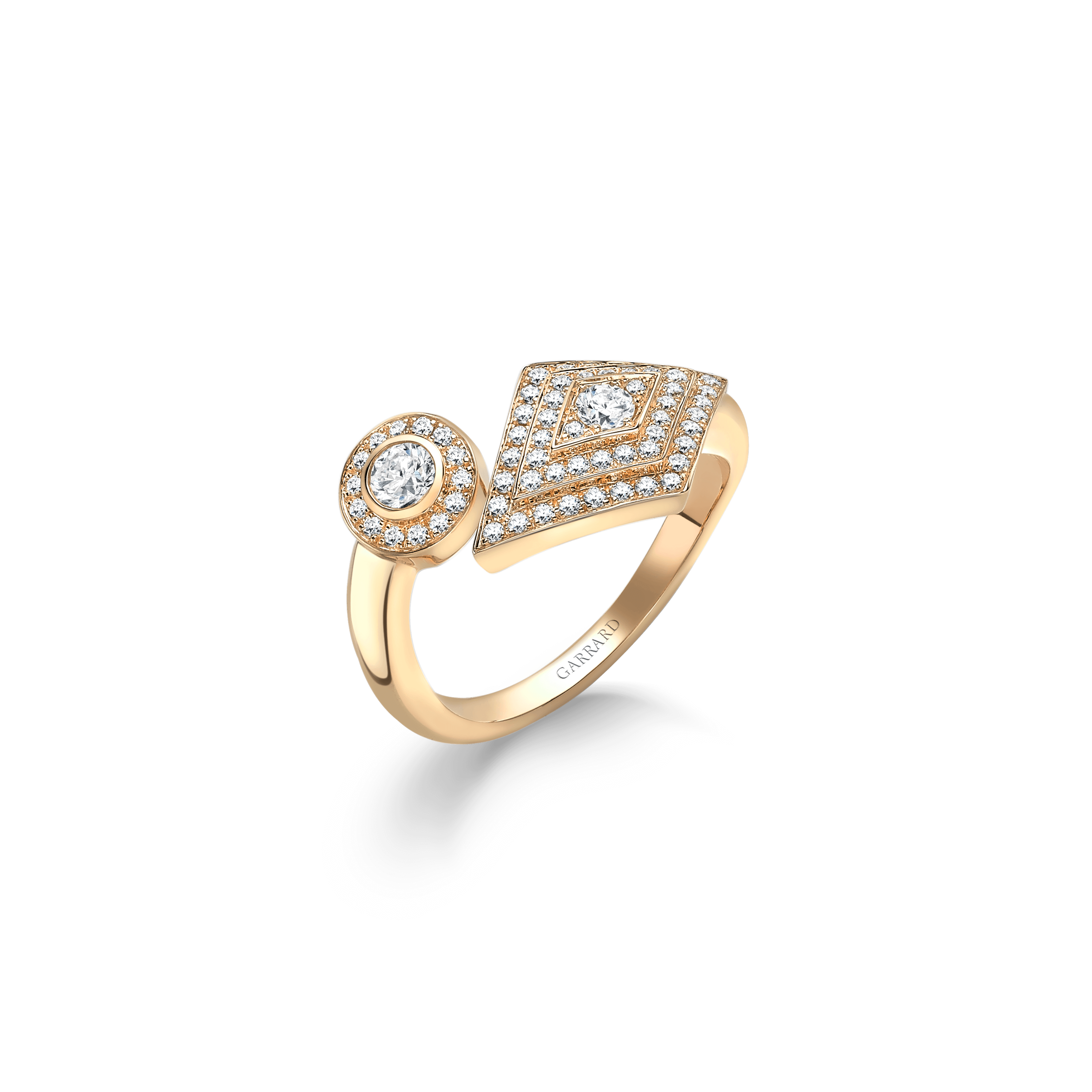 garrard Albemarle Mini Icons Diamond Ring In 18ct Yellow Gold