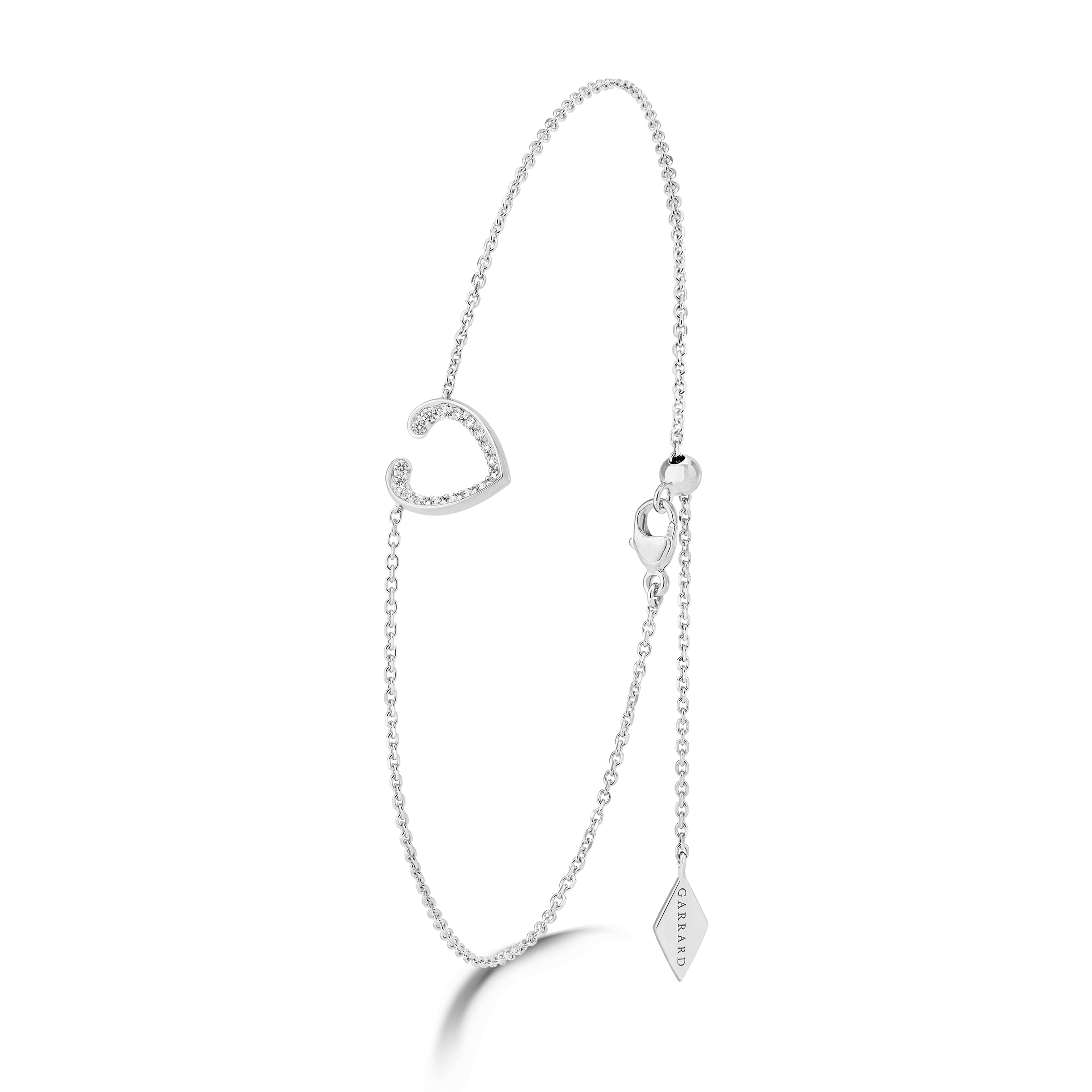 garrard Aloria Mini Icons Diamond Anklet In 18ct White Gold