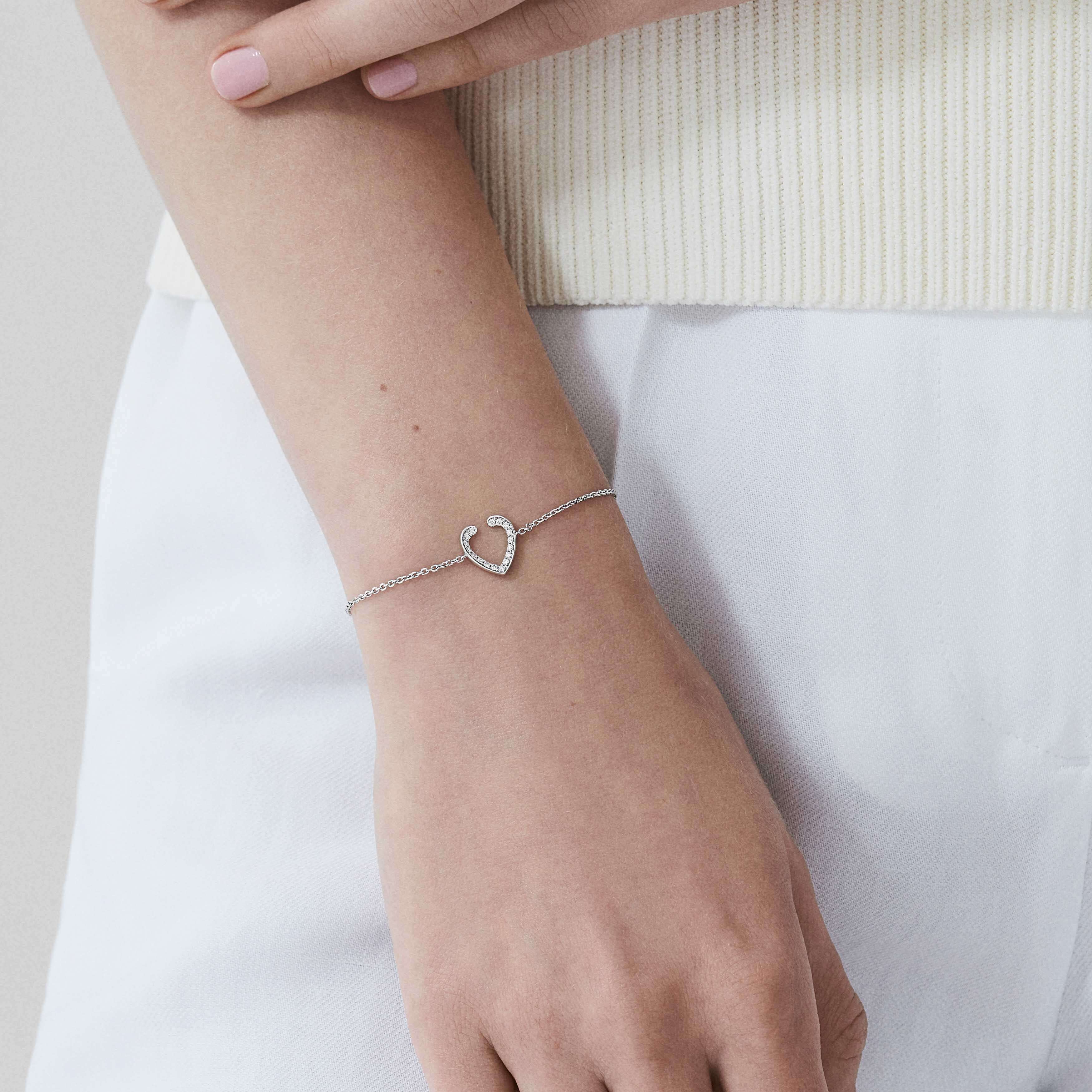 Garrard Aloria Mini Icons Diamond Bracelet In 18ct White Gold