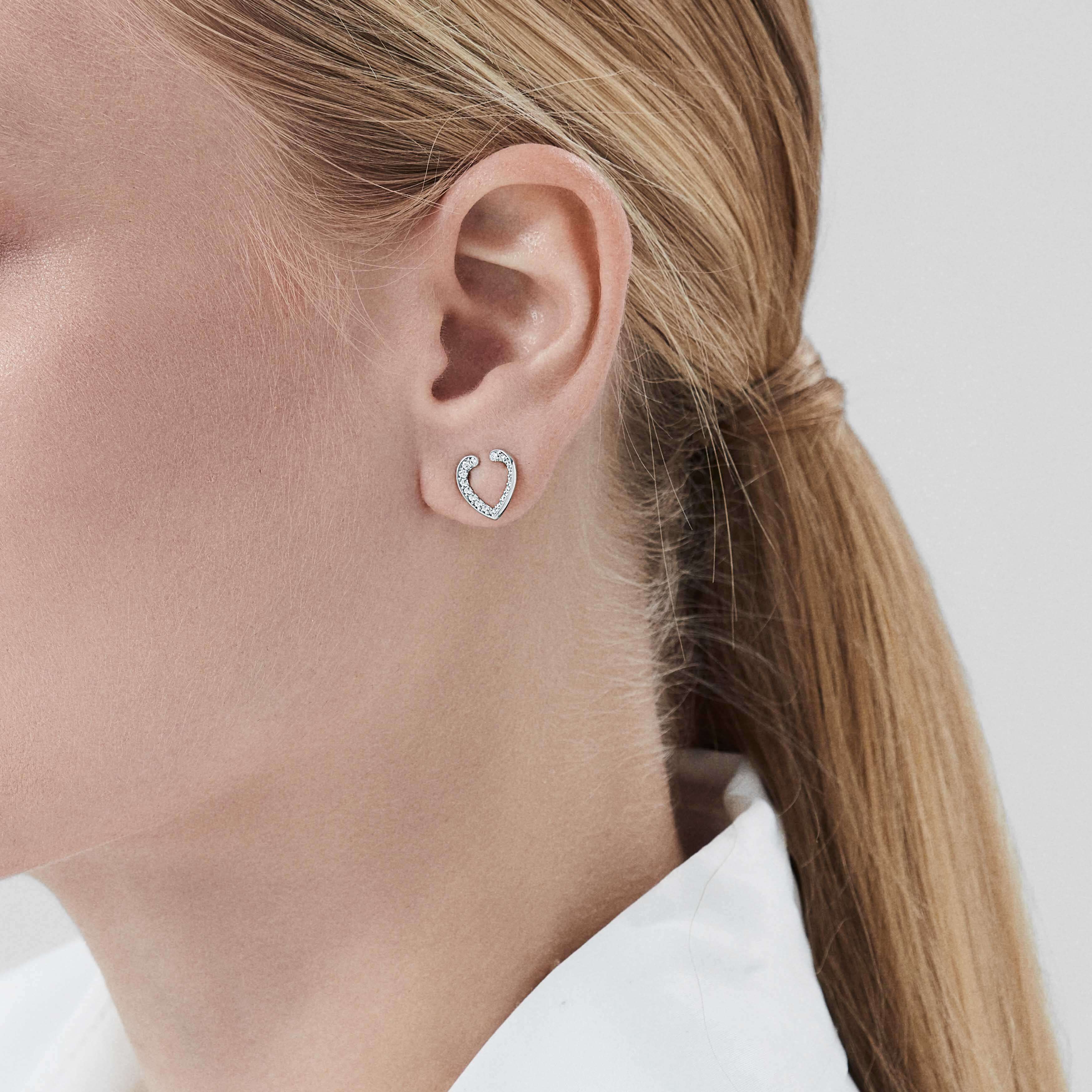 Garrard Aloria Mini Icons Diamond Earrings In 18ct White Gold