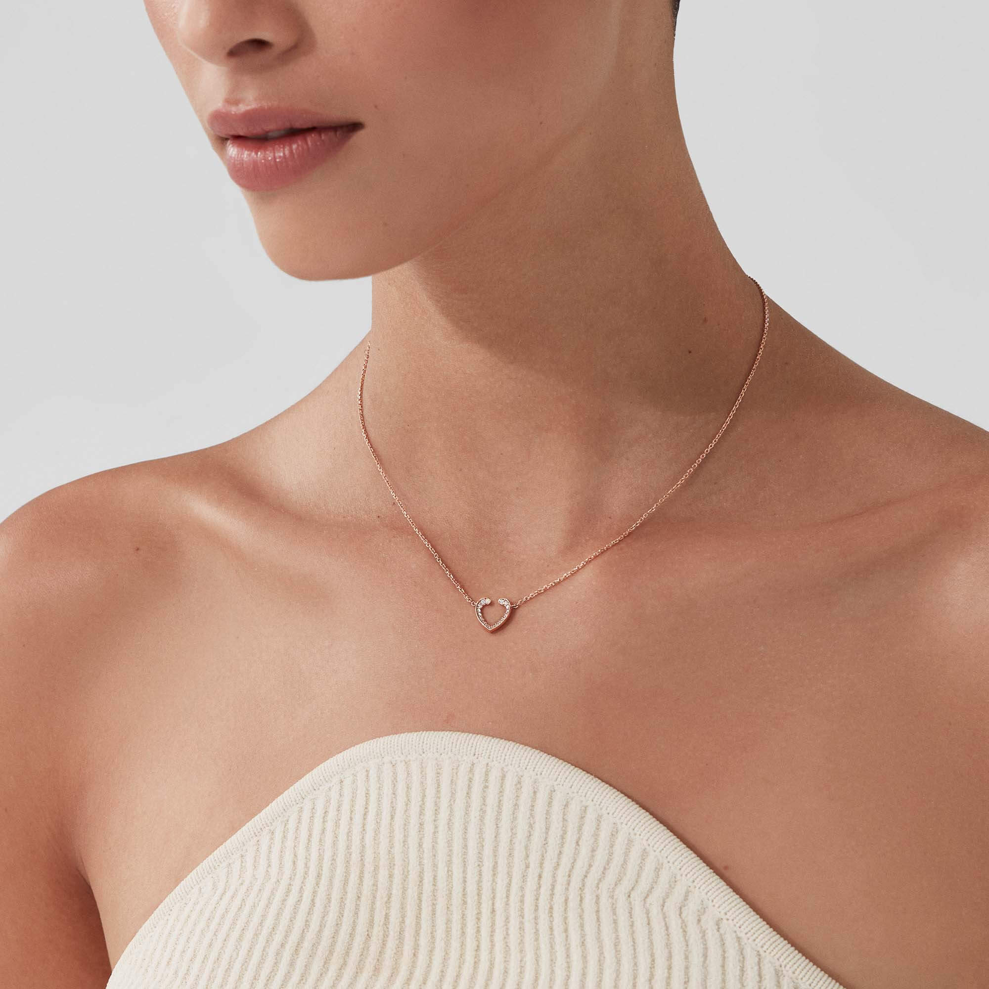 Garrard Aloria Mini Icons Diamond Pendant In 18ct Rose Gold