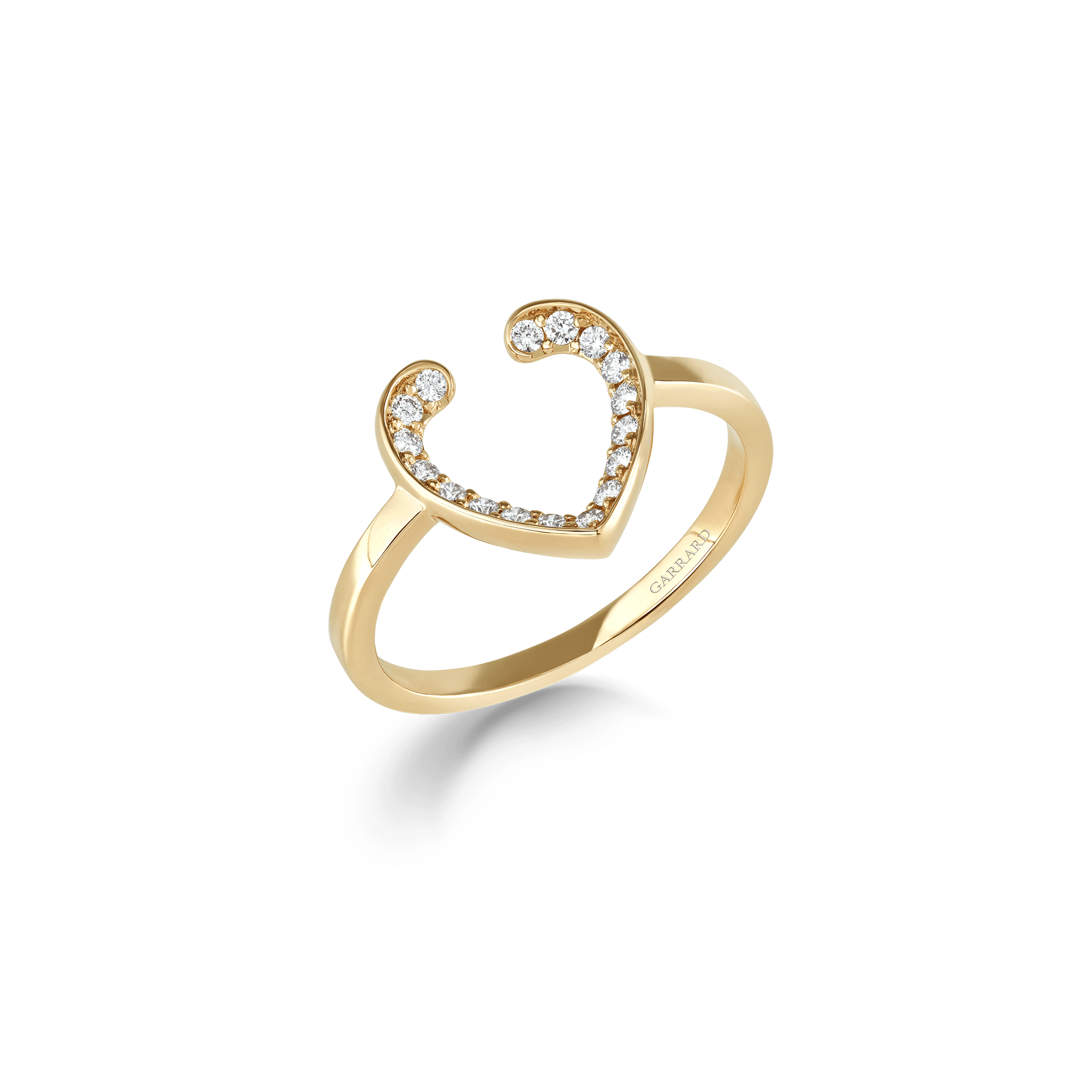 garrard Aloria Mini Icons Diamond Ring in 18ct Yellow Gold
