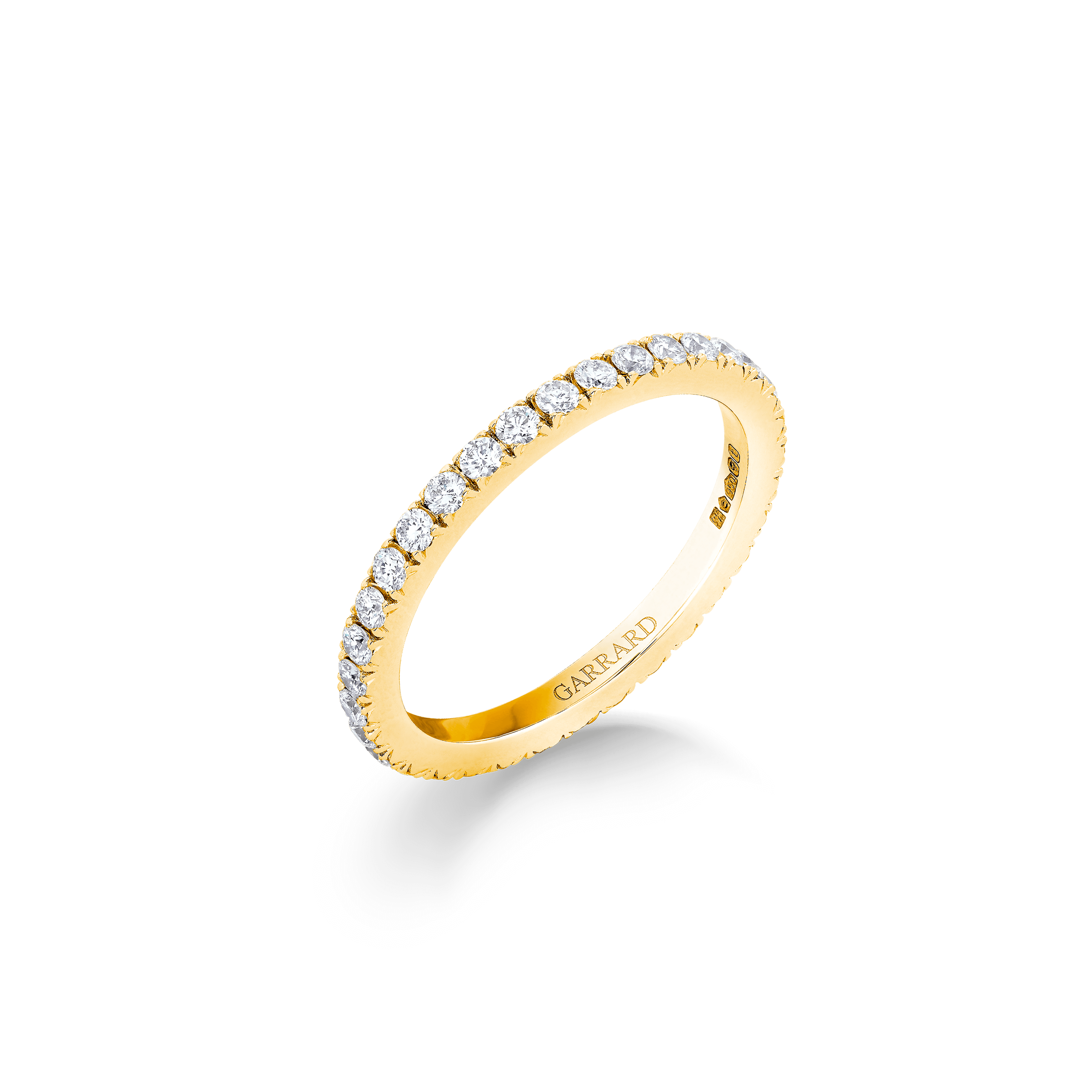 garrard Castle Set Diamond Eternity Band in 18ct Yellow Gold 2mm