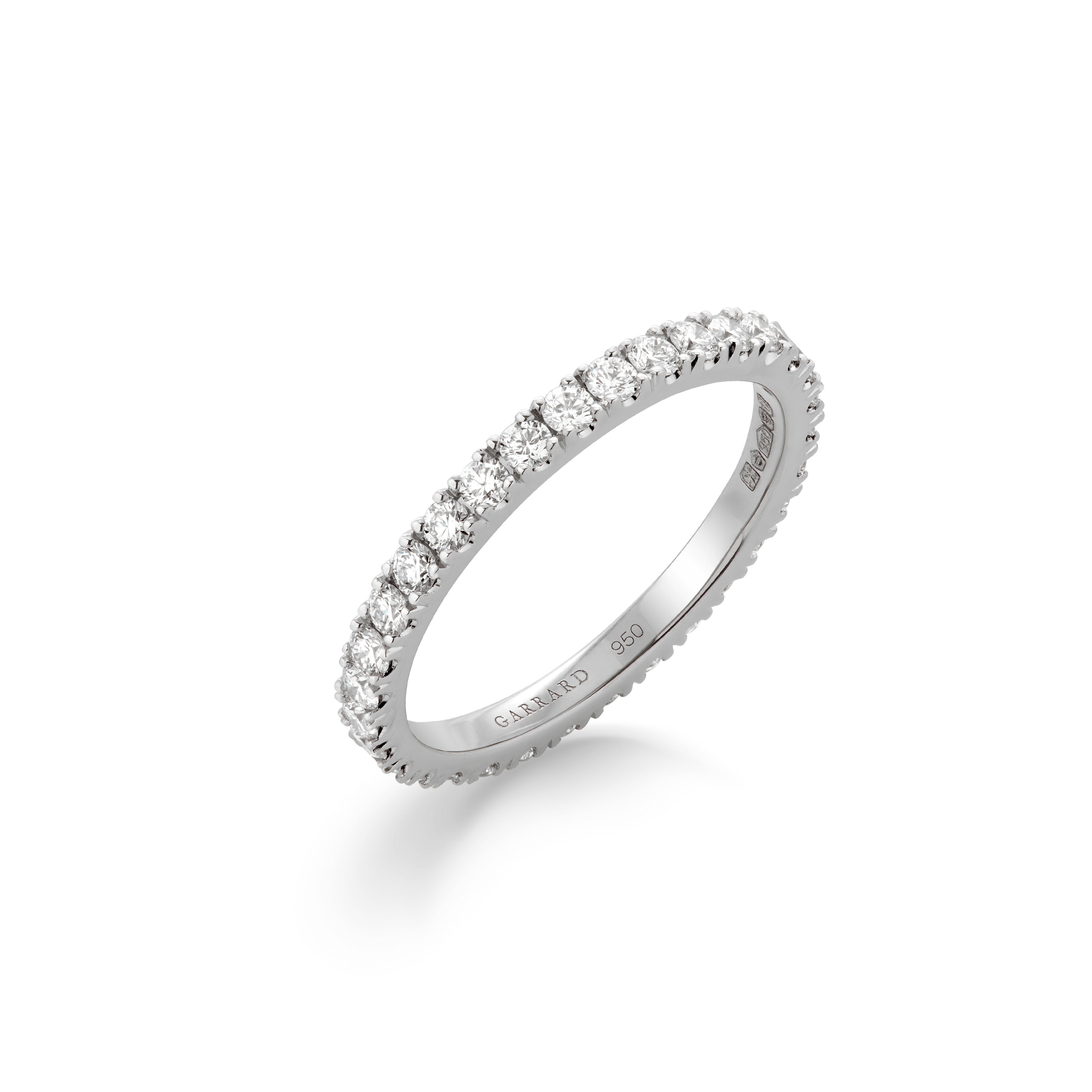 garrard Castle Set Diamond Eternity Band in Platinum 2mm