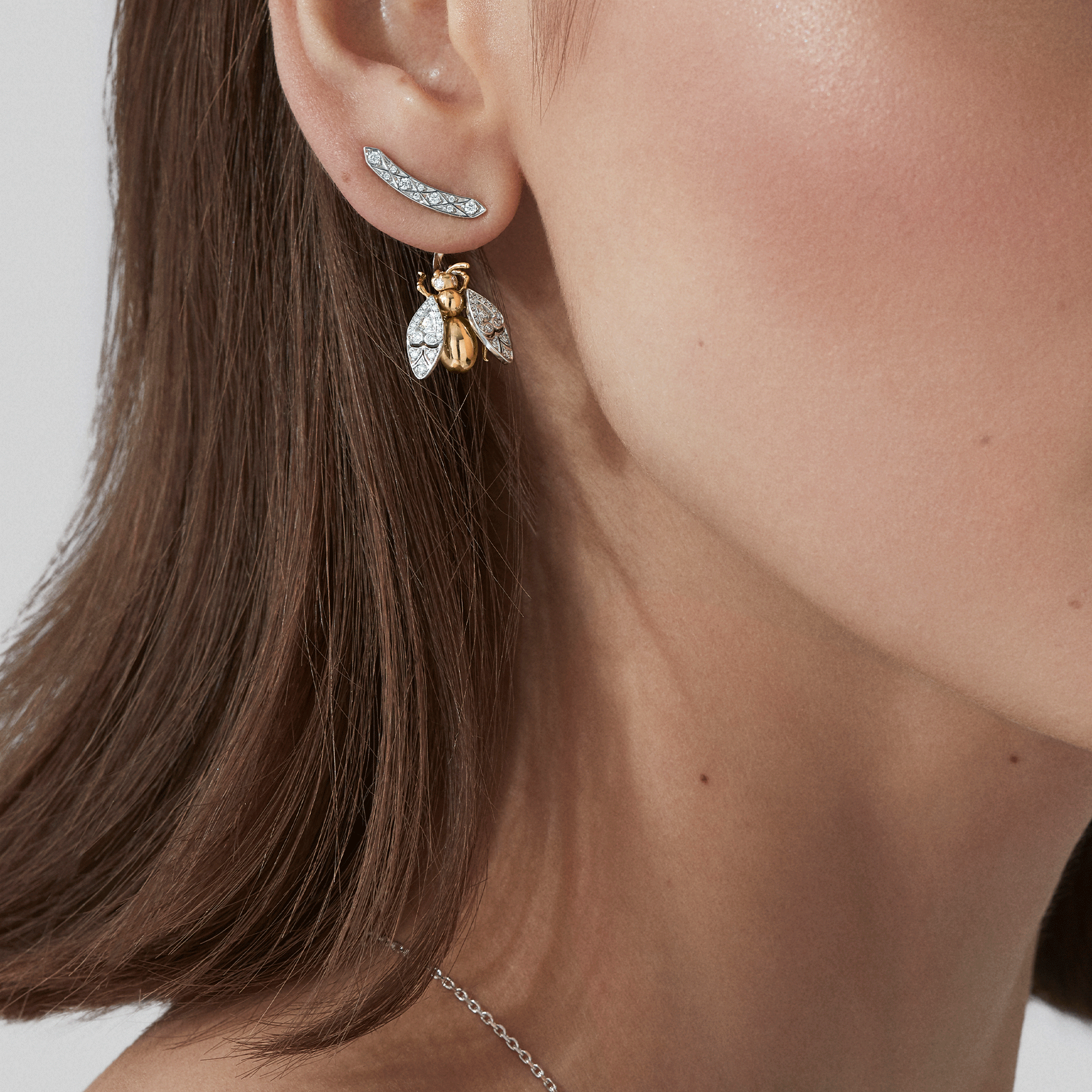 Garrard Enchanted Palace Mini Icons Diamond Earrings In 18ct Yellow And White Gold