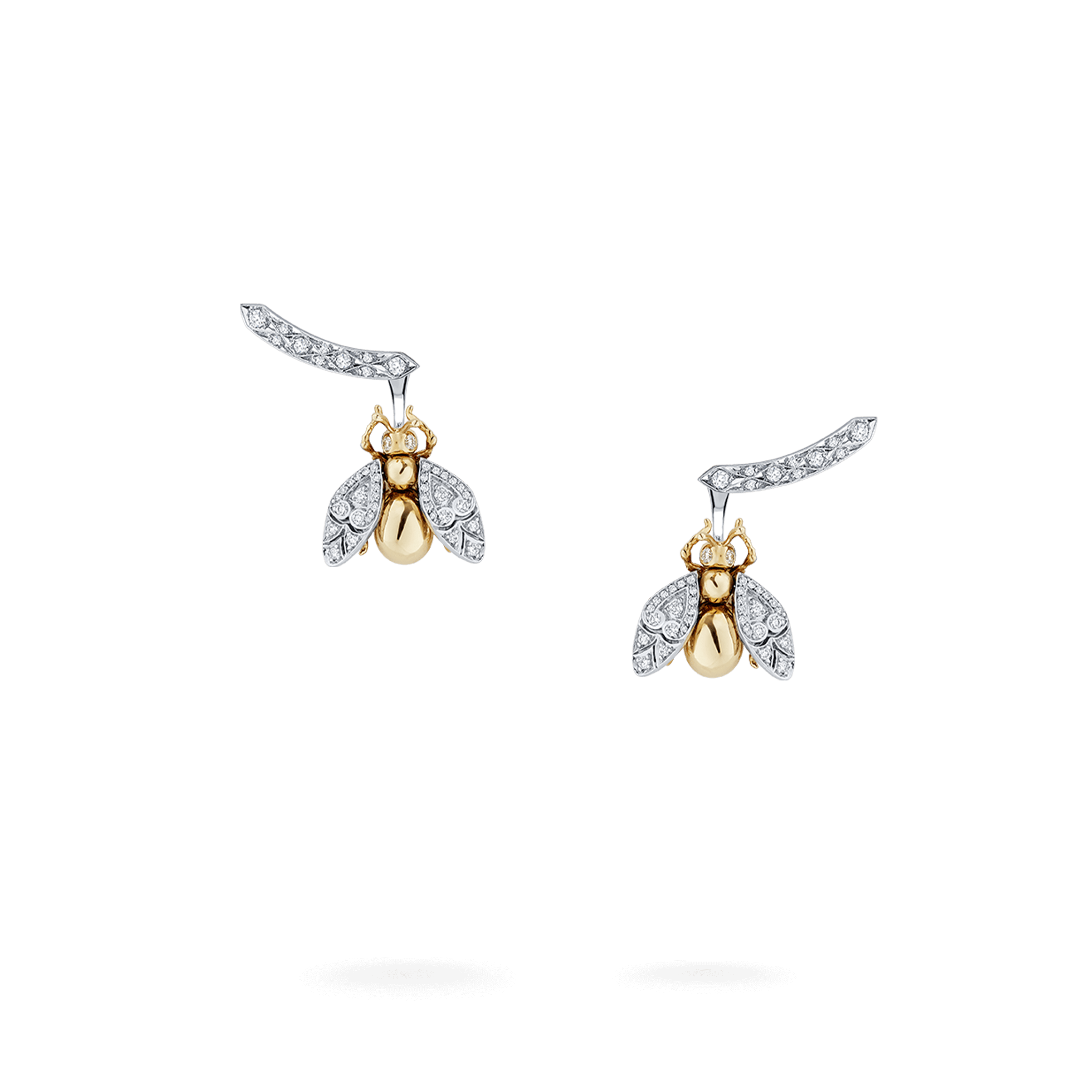 garrard Enchanted Palace Mini Icons Diamond Earrings In 18ct Yellow and White Gold