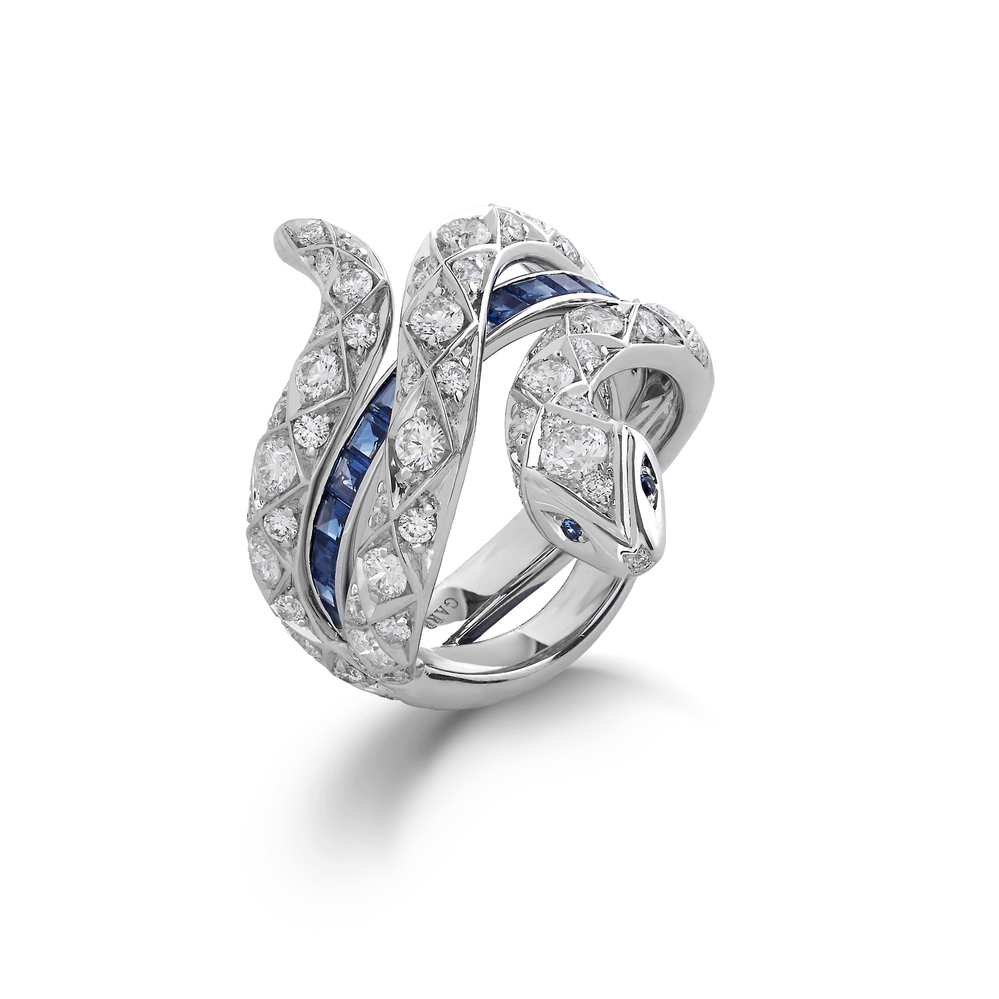 garrard Enchanted Palace Serpent Sapphire and Diamond Ring In 18ct White Gold