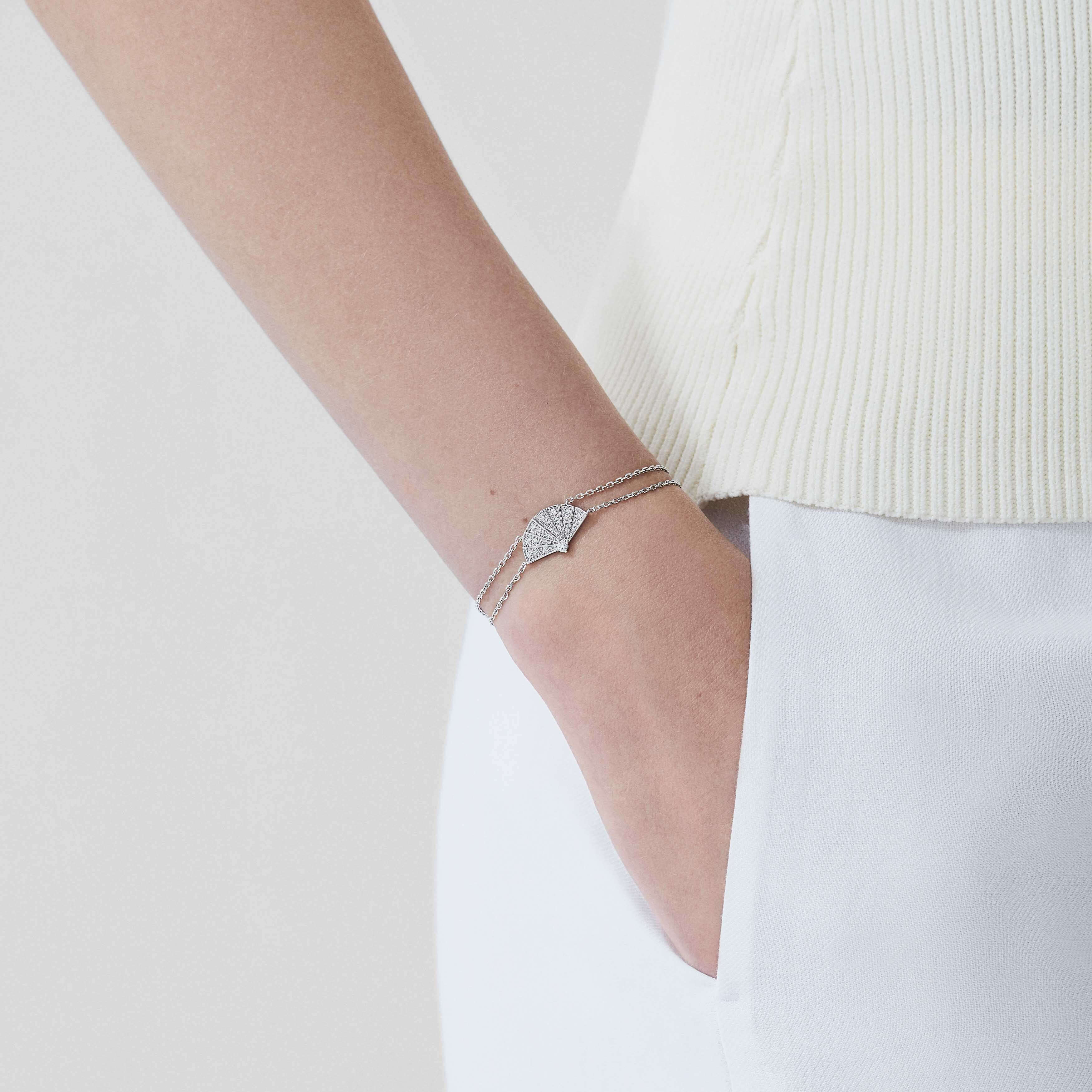 Garrard Fanfare Symphony Mini Icons Diamond Bracelet In 18ct White Gold