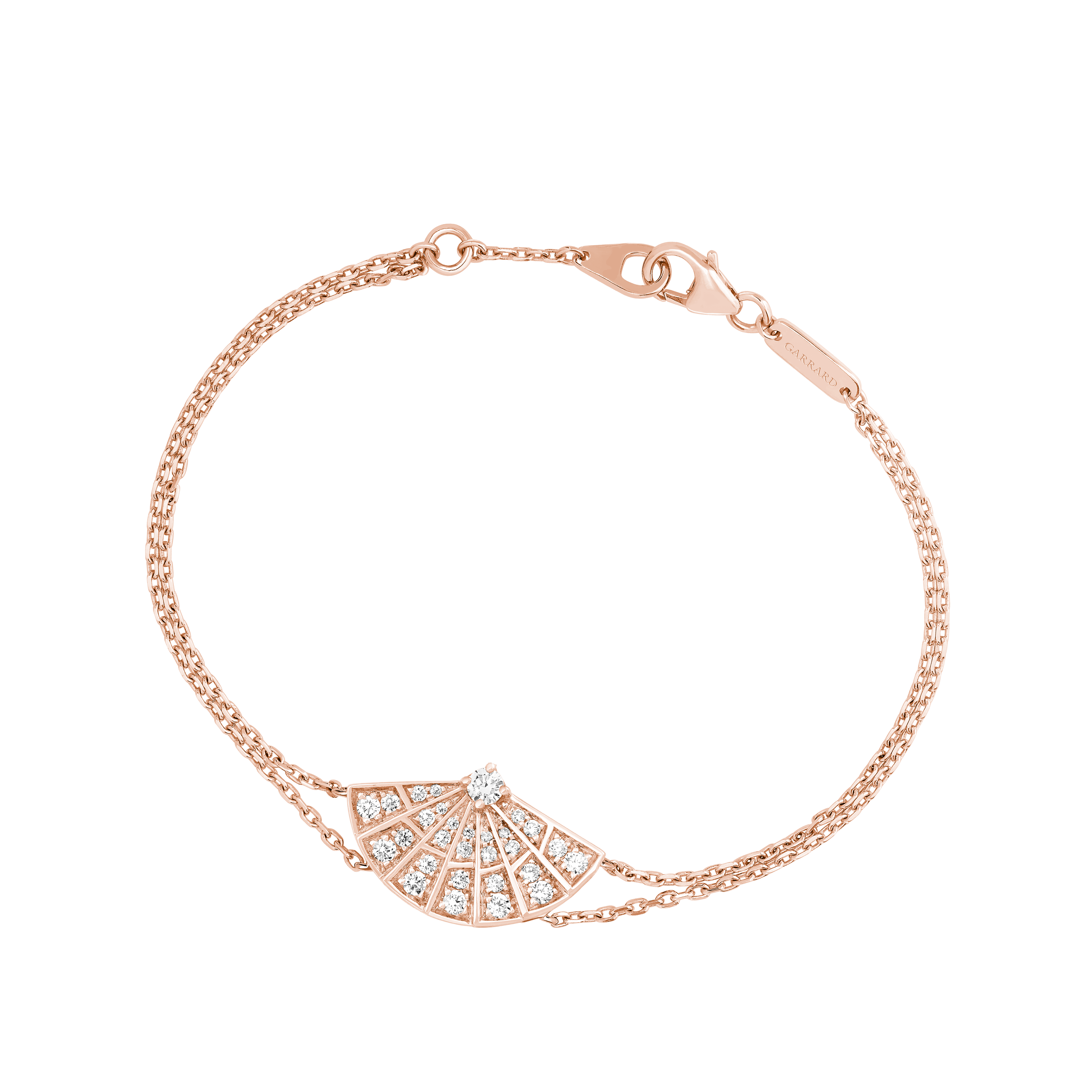garrard Fanfare Symphony Mini Icons Diamond Bracelet In 18ct Rose Gold
