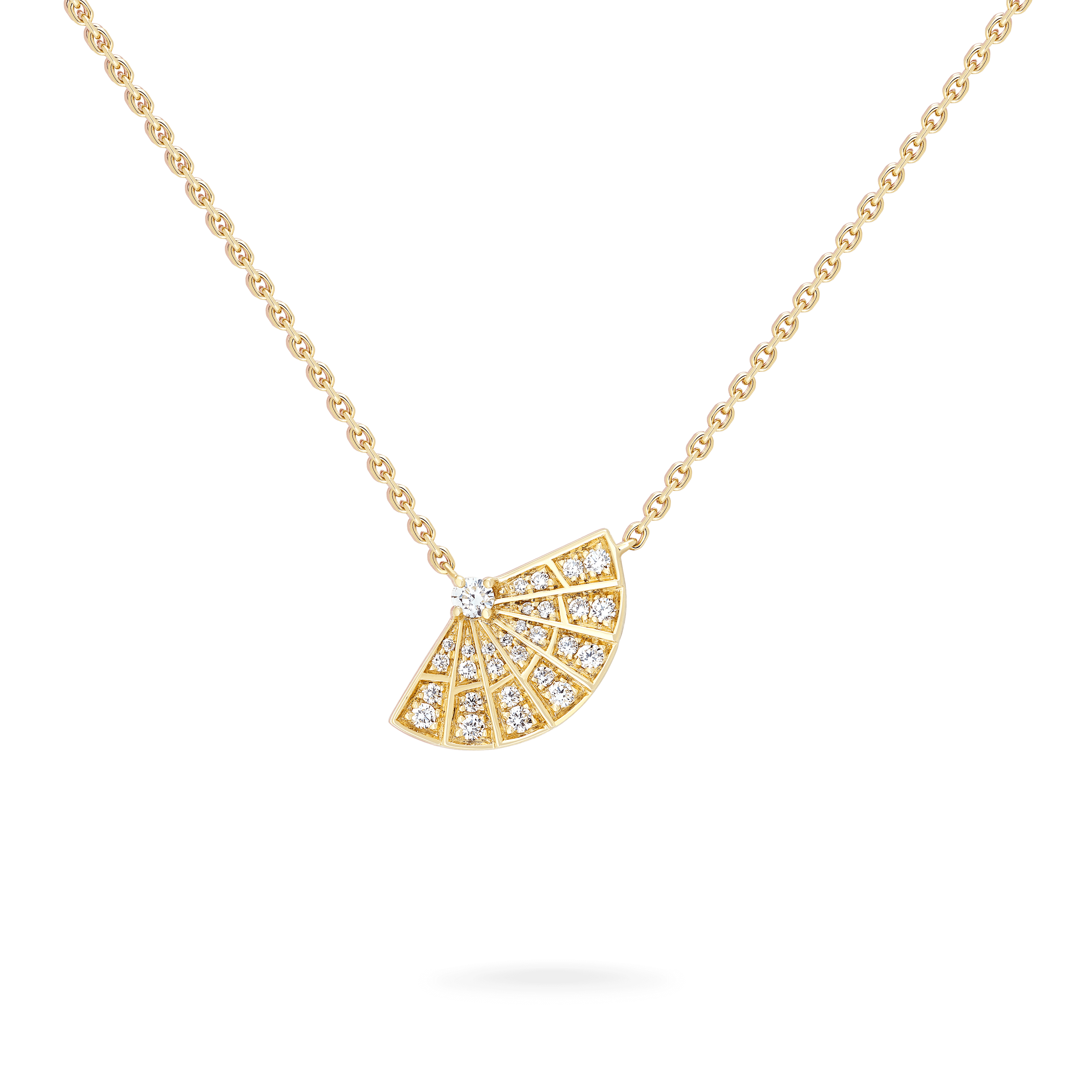 garrard Fanfare Symphony Mini Icons Diamond Pendant In 18ct Yellow Gold