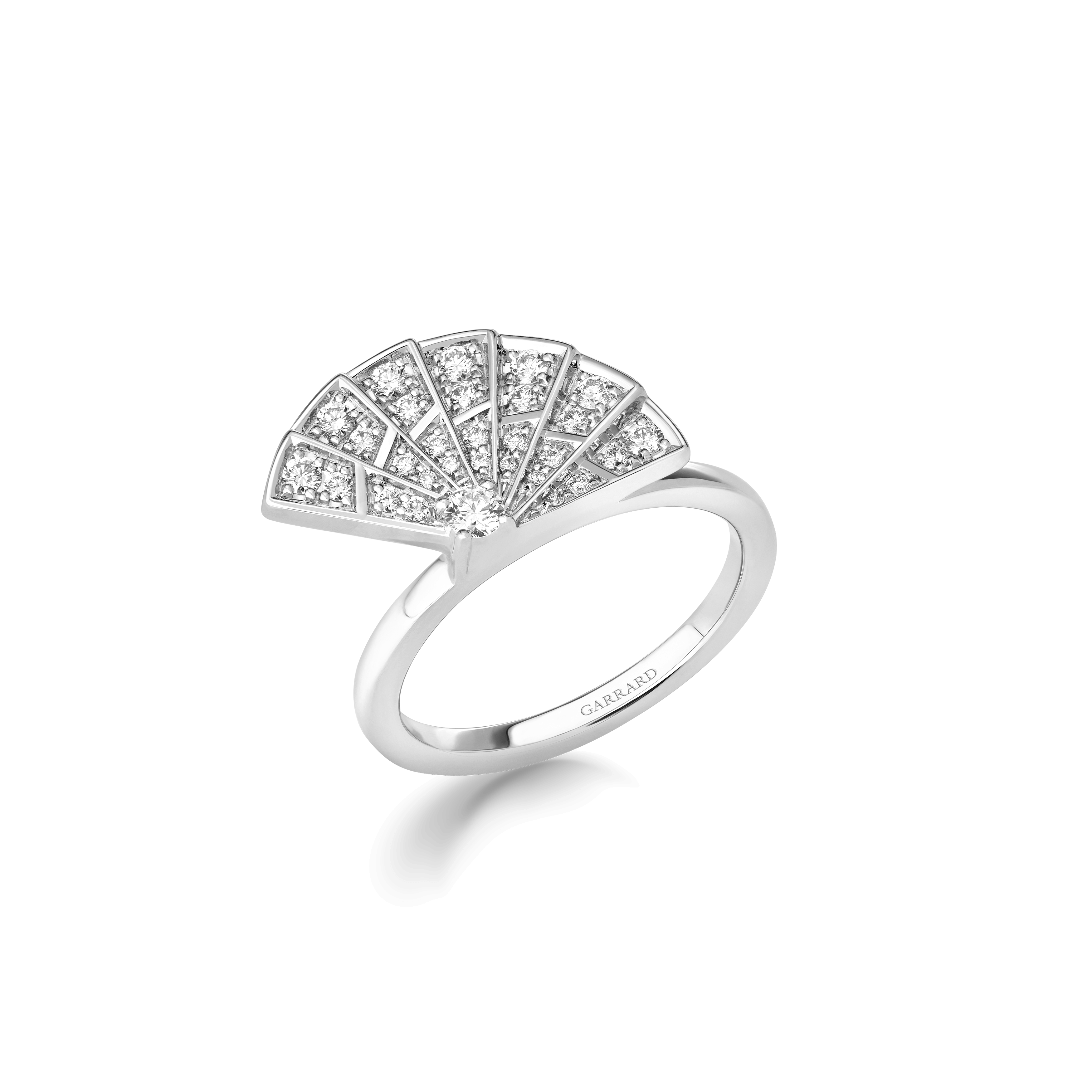 garrard Fanfare Symphony Mini Icons Diamond Ring In 18ct White Gold