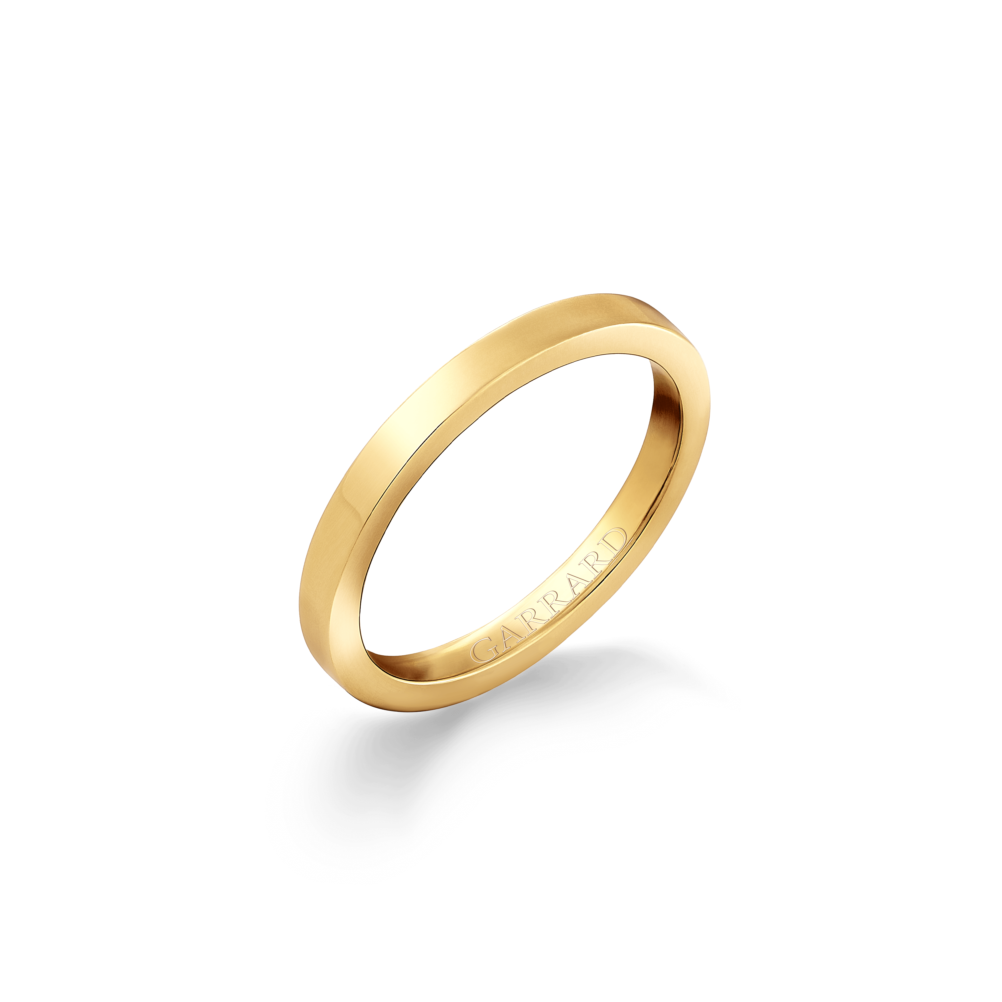 garrard Flat Court Wedding Ring in 18ct Yellow Gold 2mm