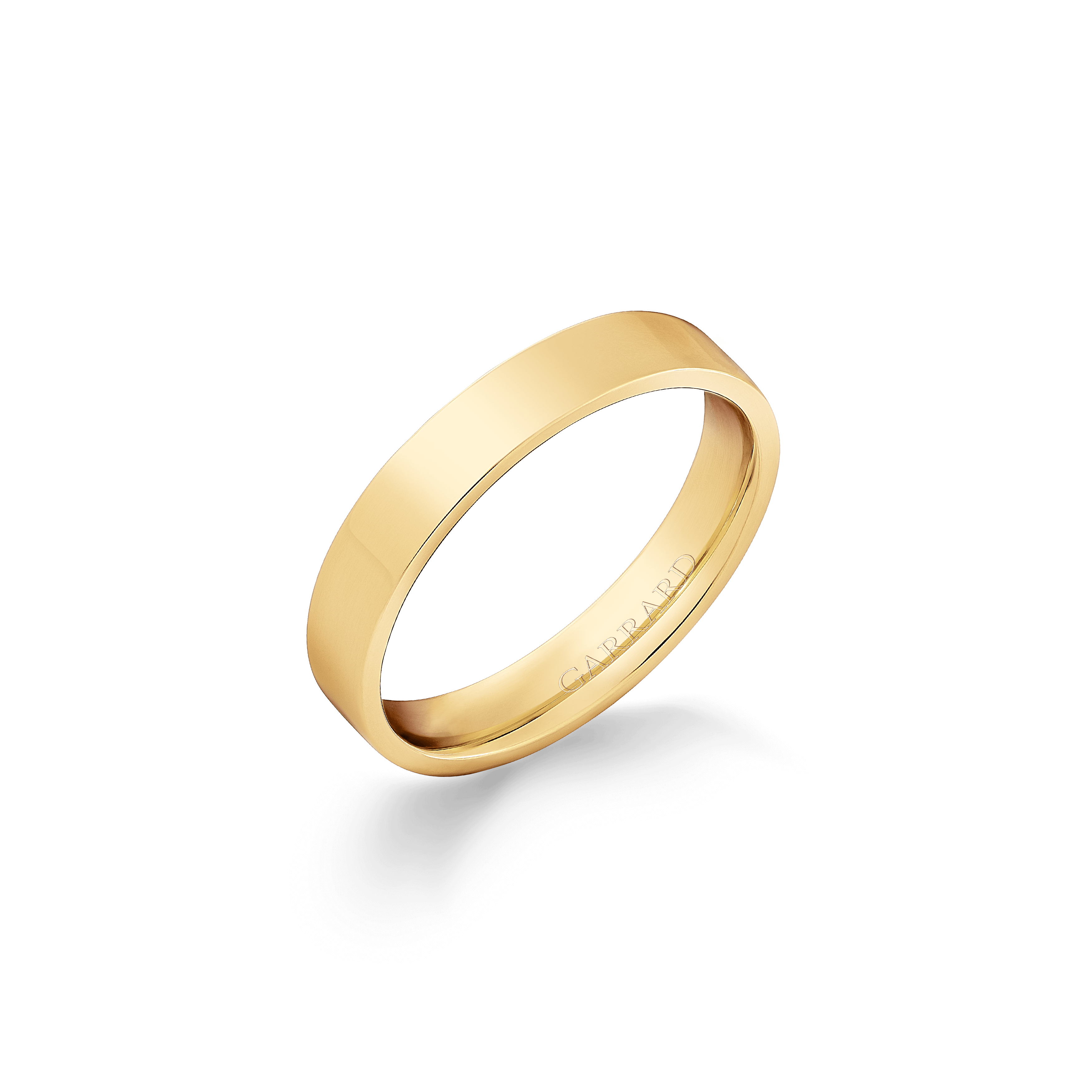 garrard Flat Court Wedding Ring in 18ct Yellow Gold 4mm
