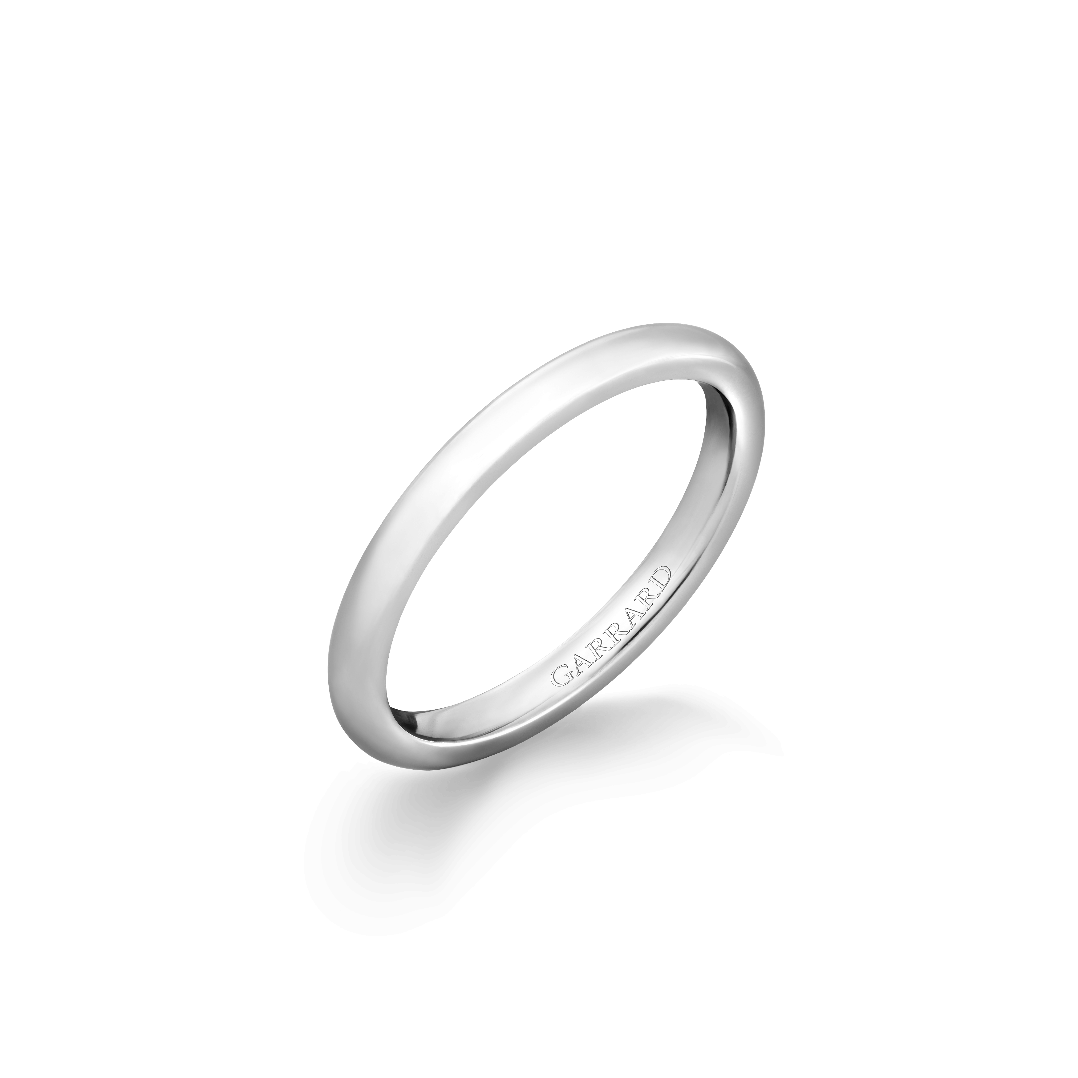 garrard Heavy Court Wedding Ring in Platinum 2mm