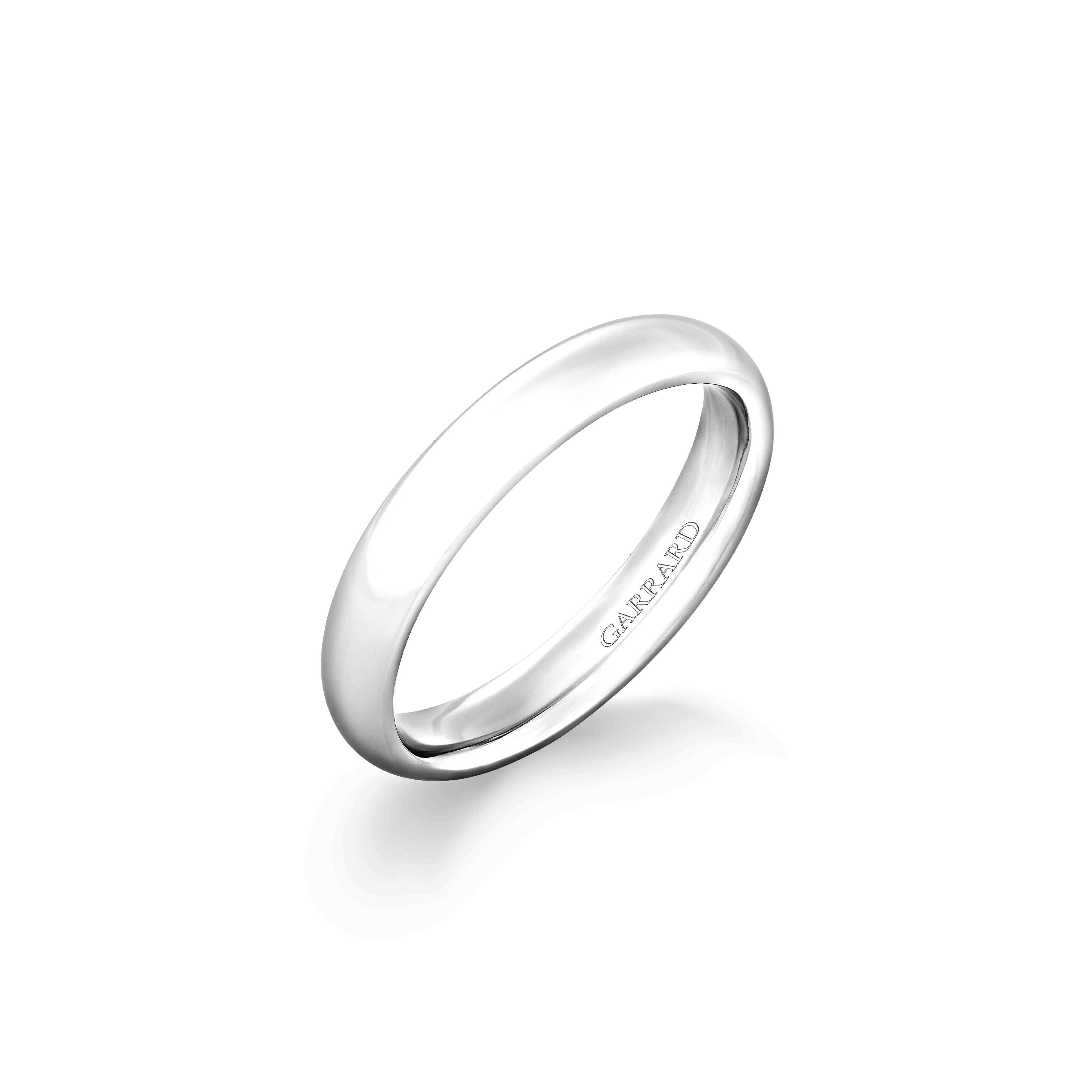 garrard Heavy Court Wedding Ring in Platinum 4mm