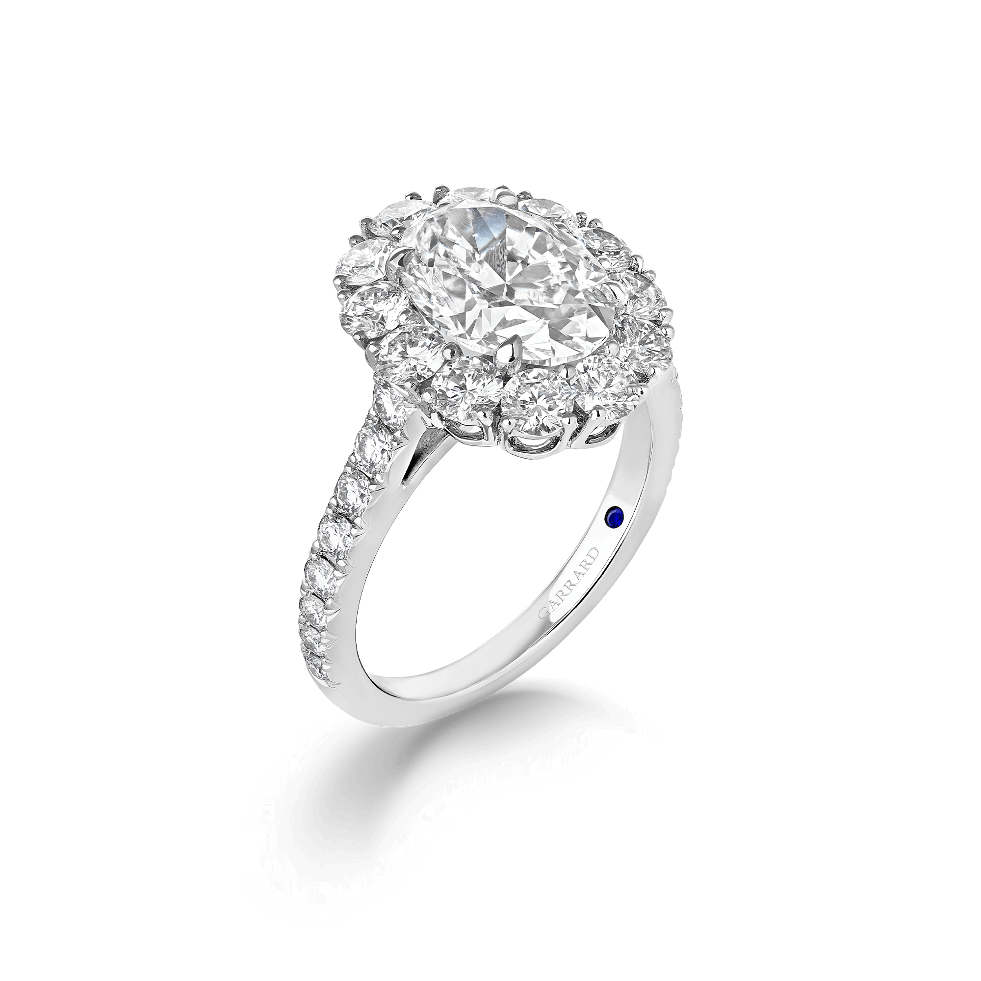 garrard Jewelled Vault 3.01ct Oval Diamond 1735 Ring In Platinum