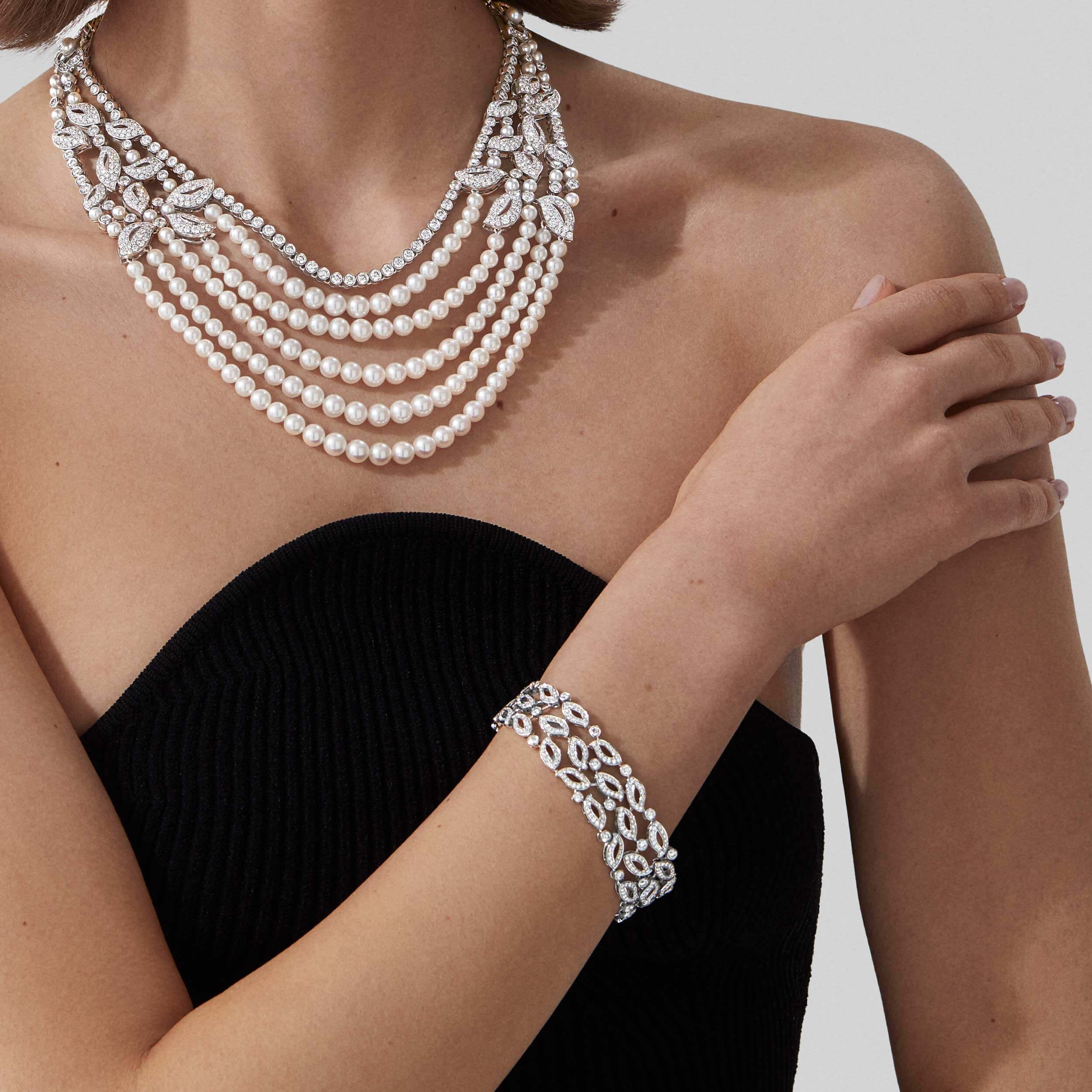 Garrard Rose Garden High Jewellery Diamond Bracelet In 18ct White Gold