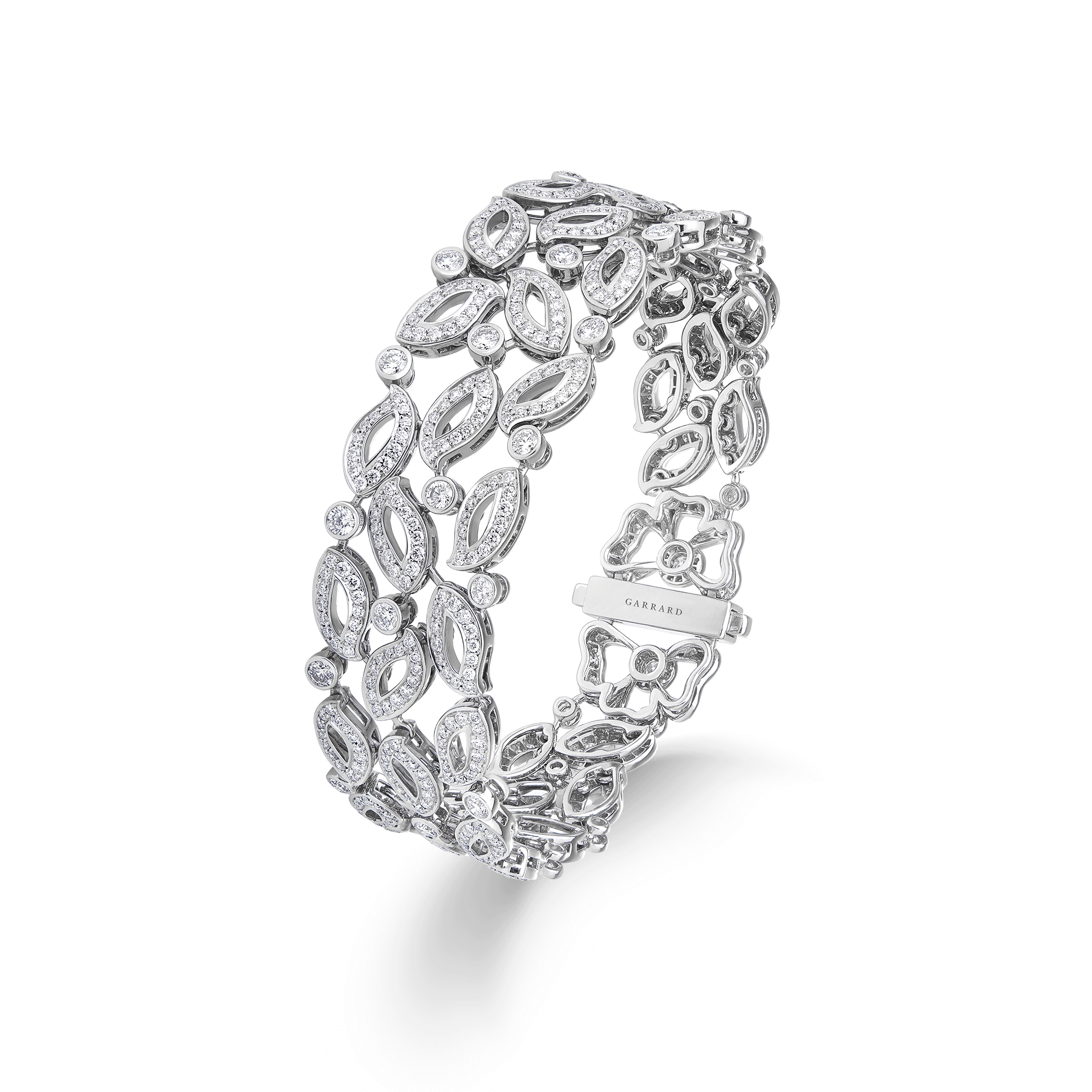 garrard Rose Garden High Jewellery Diamond Bracelet In 18ct White Gold garrard Rose Garden High Jewellery Diamond Bracelet In 18ct White Gold