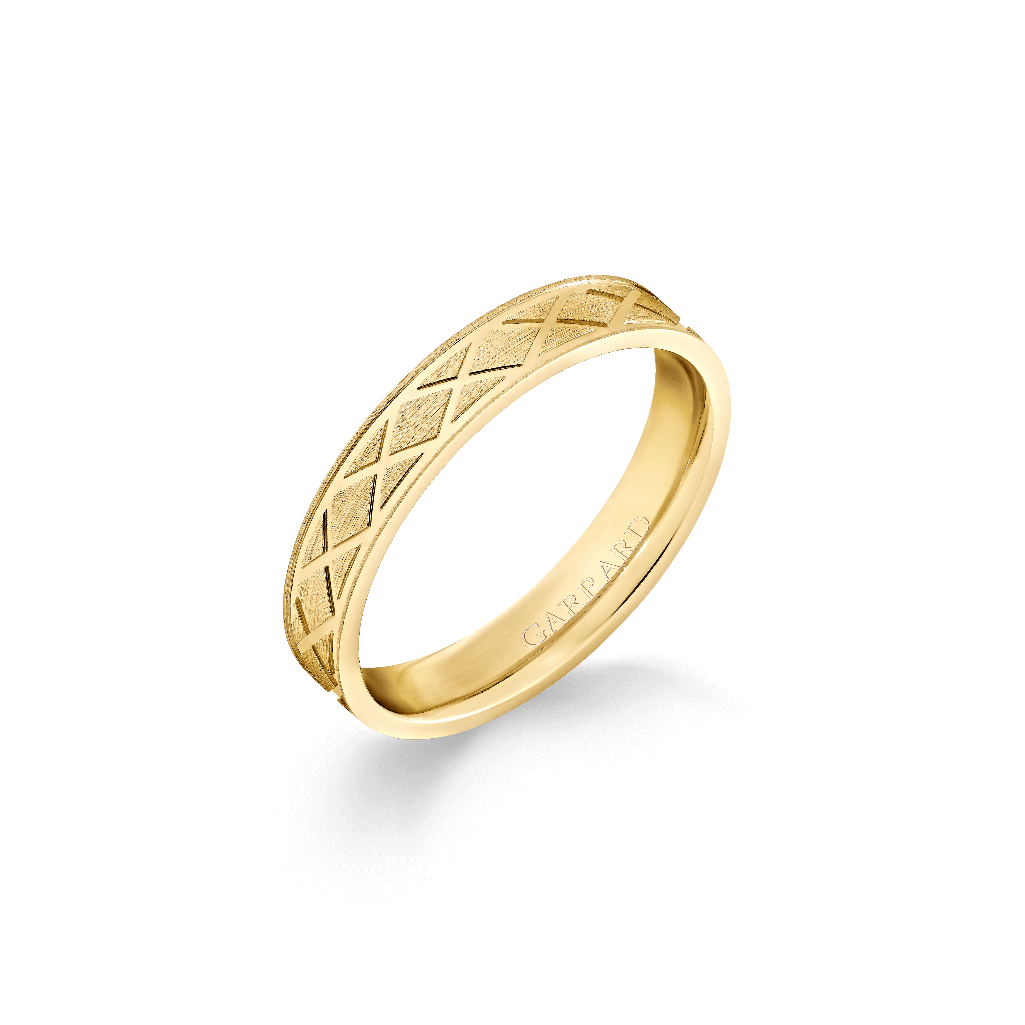 garrard Signature Flat Court Wedding Ring in 18ct Yellow Gold 4mm