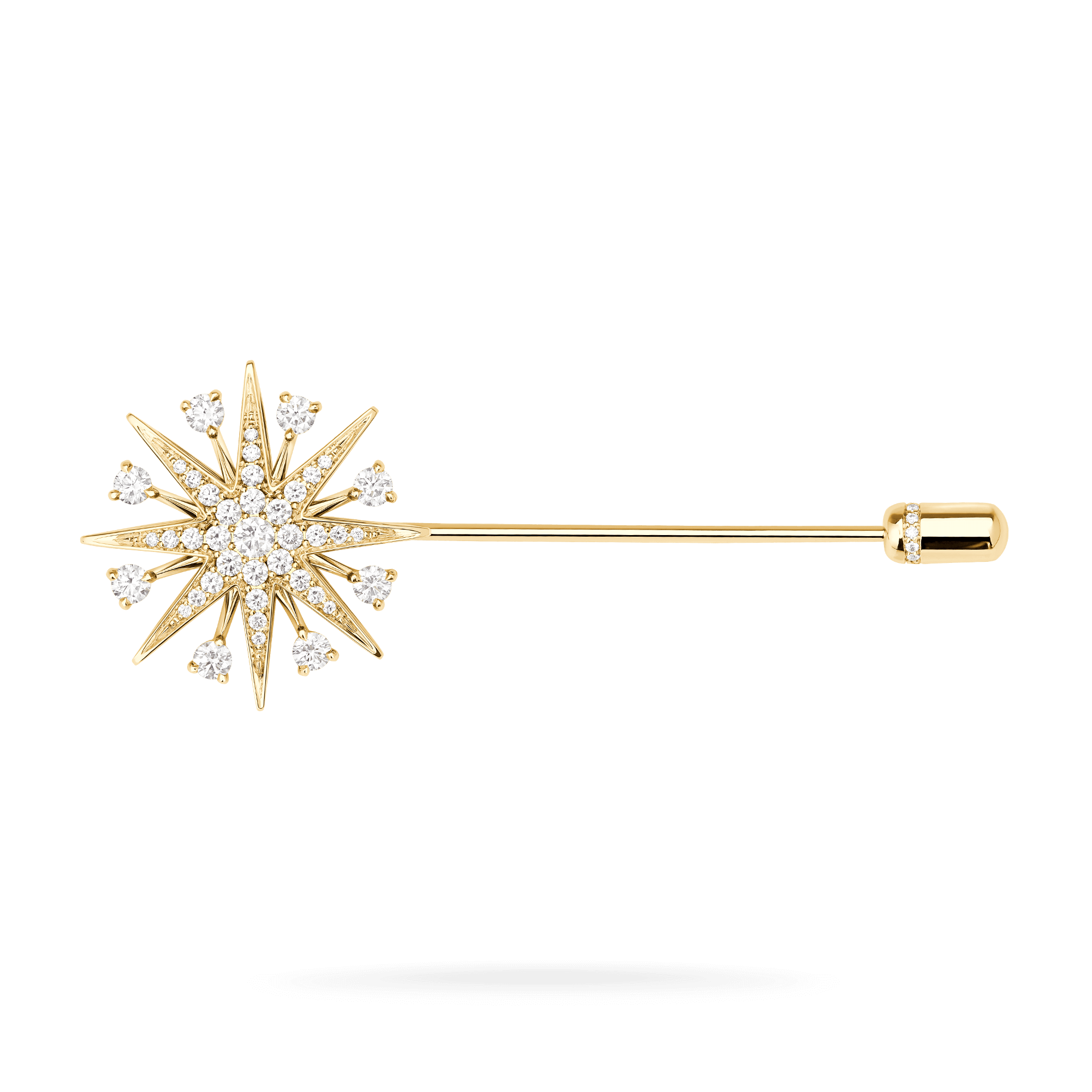 garrard Starlight Diamond Brooch In 18ct Yellow Gold