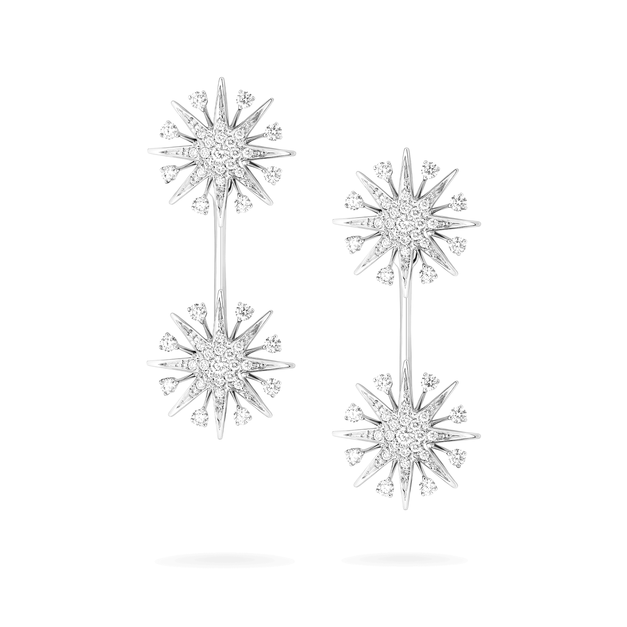 garrard Starlight Diamond Drop Jacket Earrings In 18ct White Gold