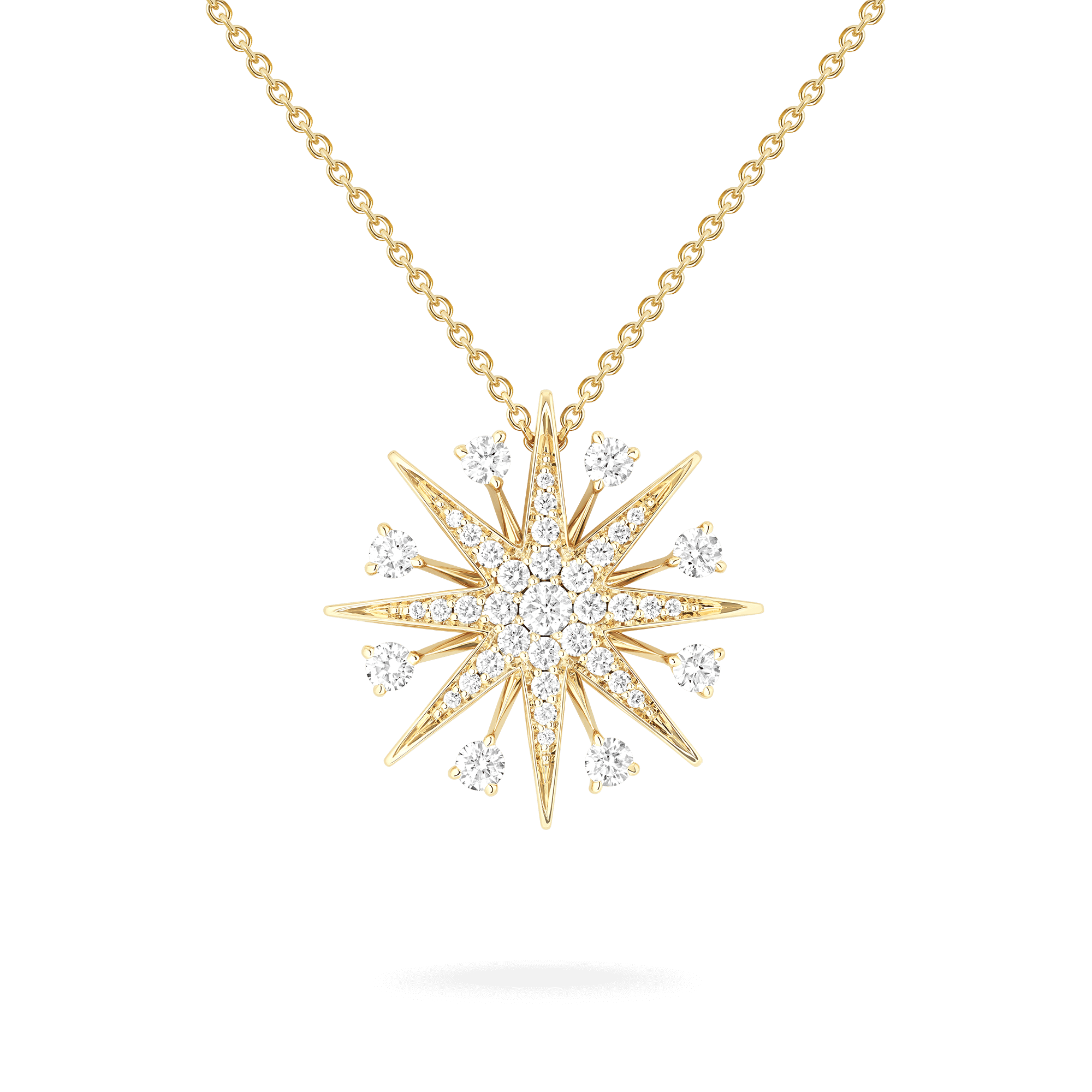 garrard Starlight Diamond Pendant In 18ct Yellow Gold