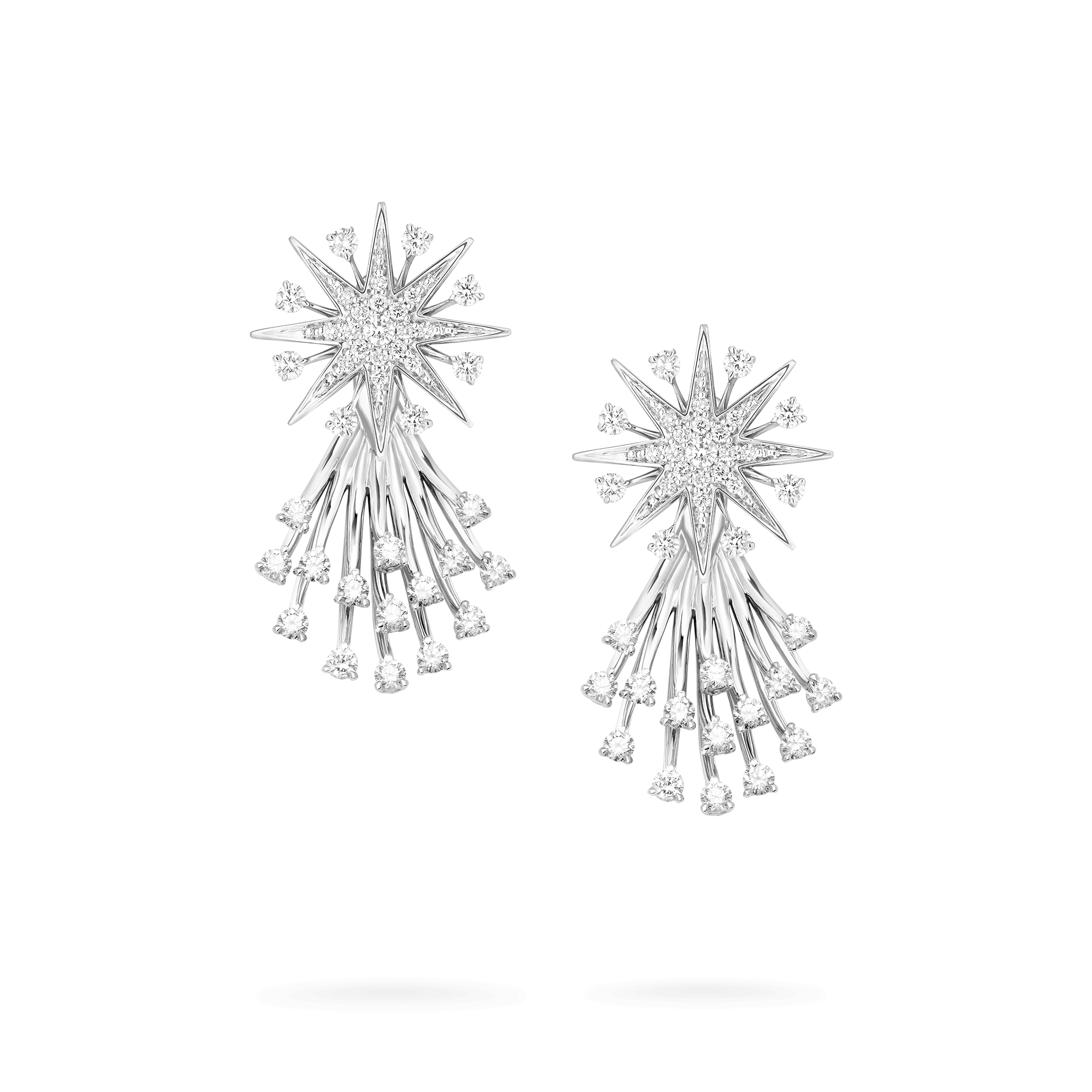 garrard Starlight Diamond Shooting Star Jacket Earrings In 18ct White Gold