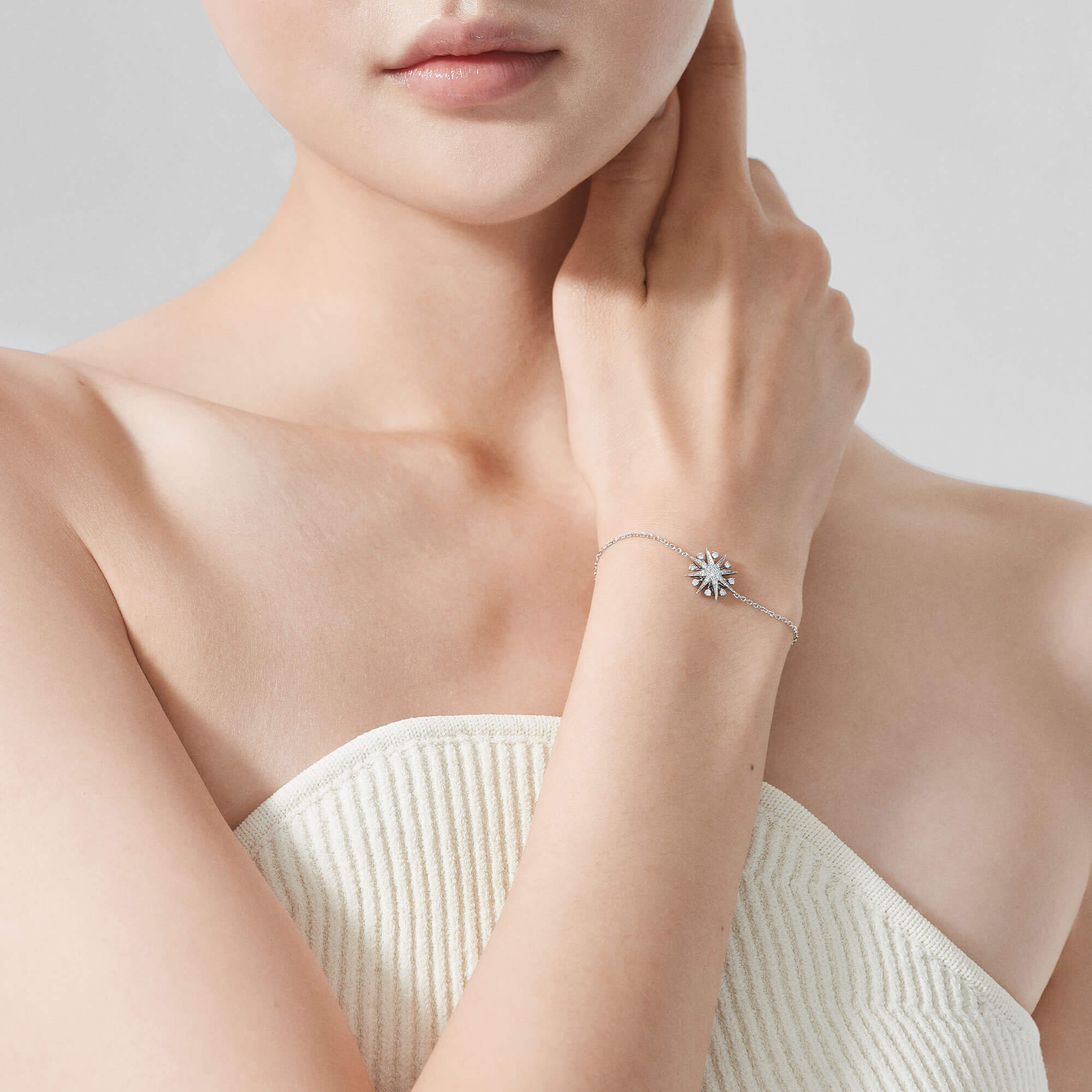 Garrard Starlight Mini Icons Diamond Bracelet In 18ct White Gold