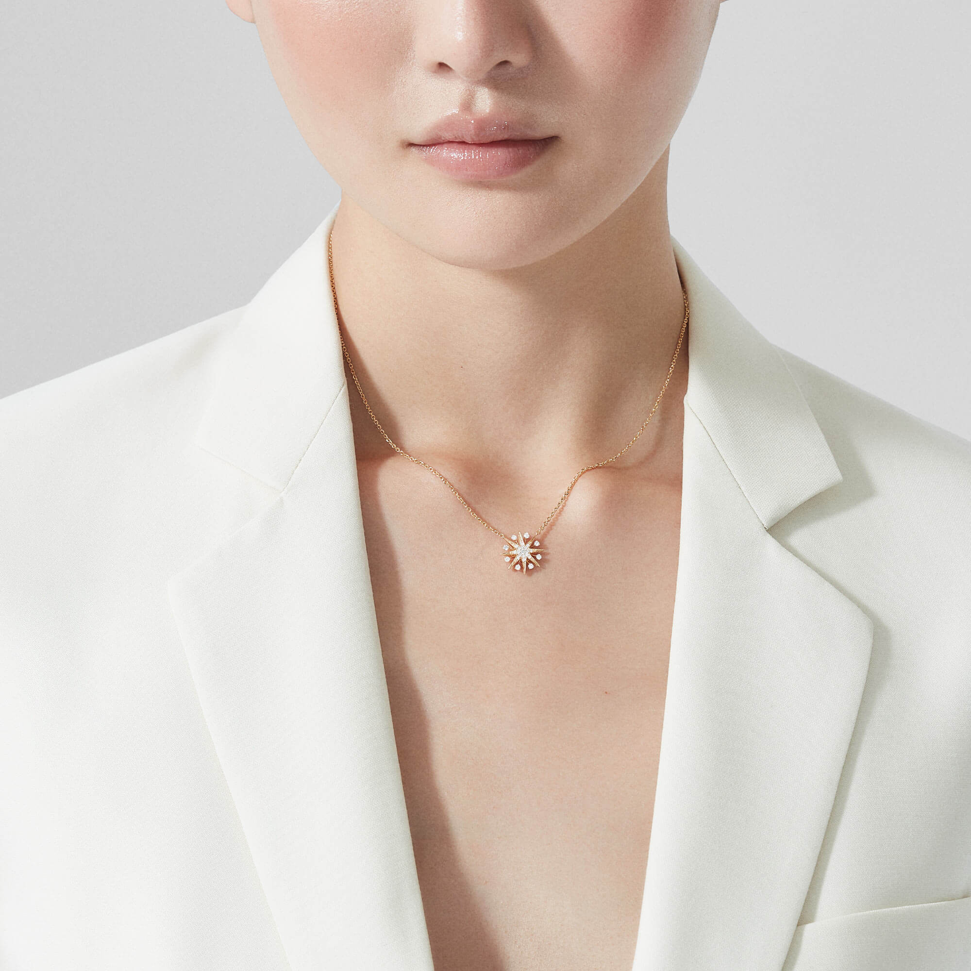 Garrard Starlight Mini Icons Diamond Pendant In 18ct Yellow Gold