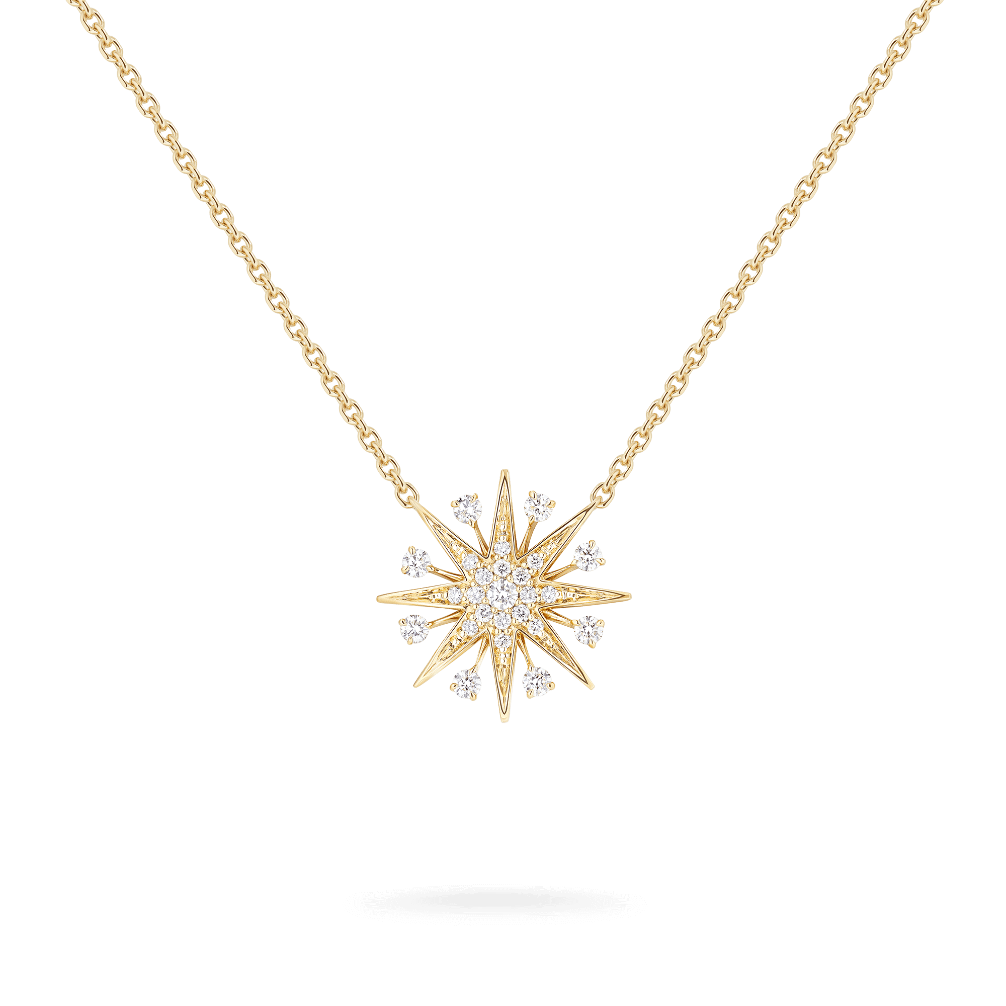garrard Starlight Mini Icons Diamond Pendant In 18ct Yellow Gold
