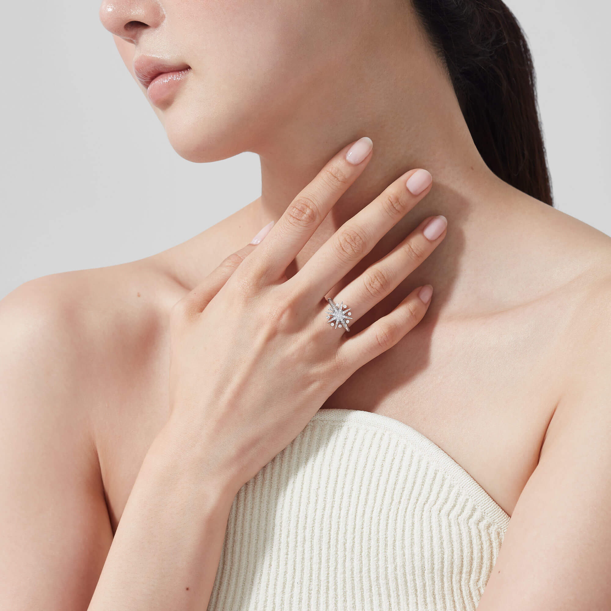 Garrard Starlight Mini Icons Diamond Ring In 18ct White Gold