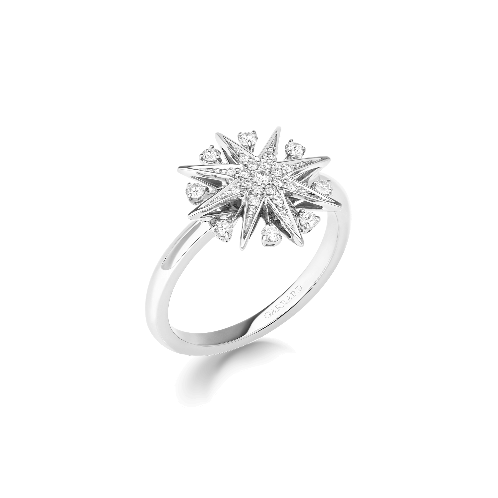 garrard Starlight Mini Icons Diamond Ring In 18ct White Gold