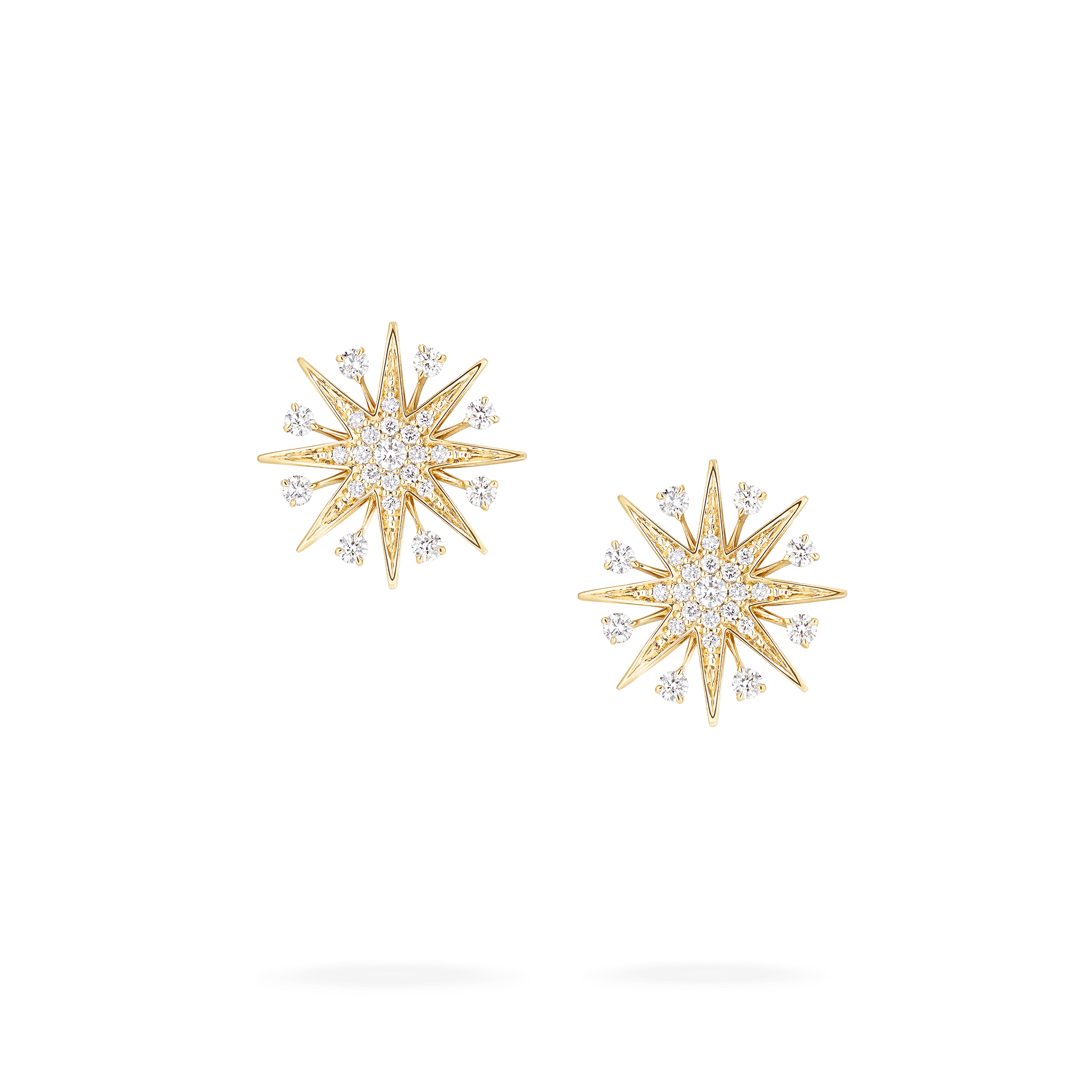 garrard Starlight Mini Icons Diamond Stud Earrings In 18ct Yellow Gold
