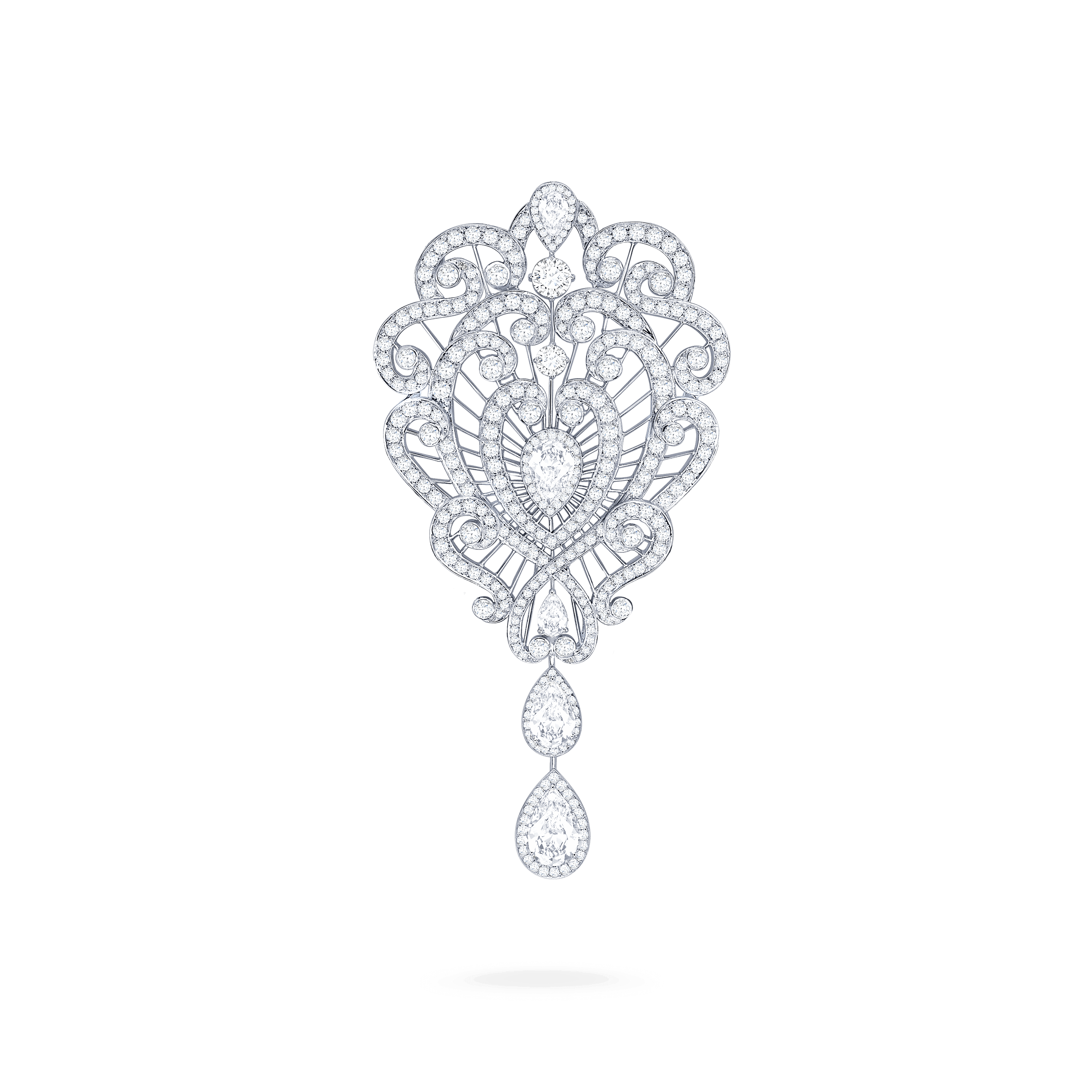 Garrard White Rose Transformable High Jewellery Diamond Necklace In 18ct White Gold