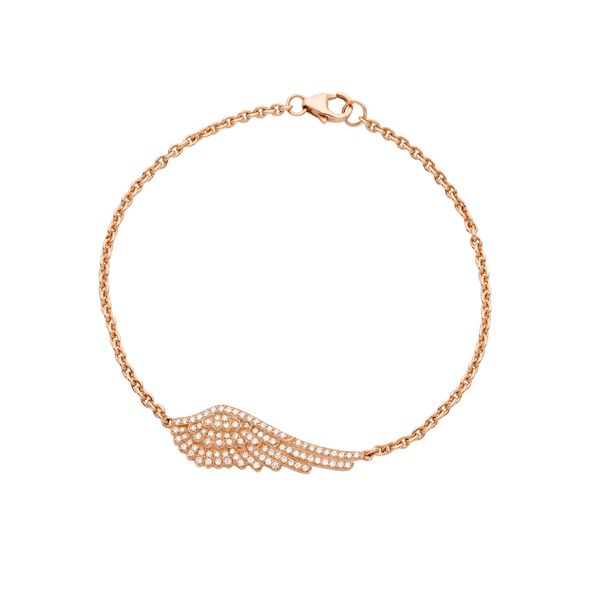 garrard Wings Classic Mini Icons Diamond Bracelet In 18ct Rose Gold