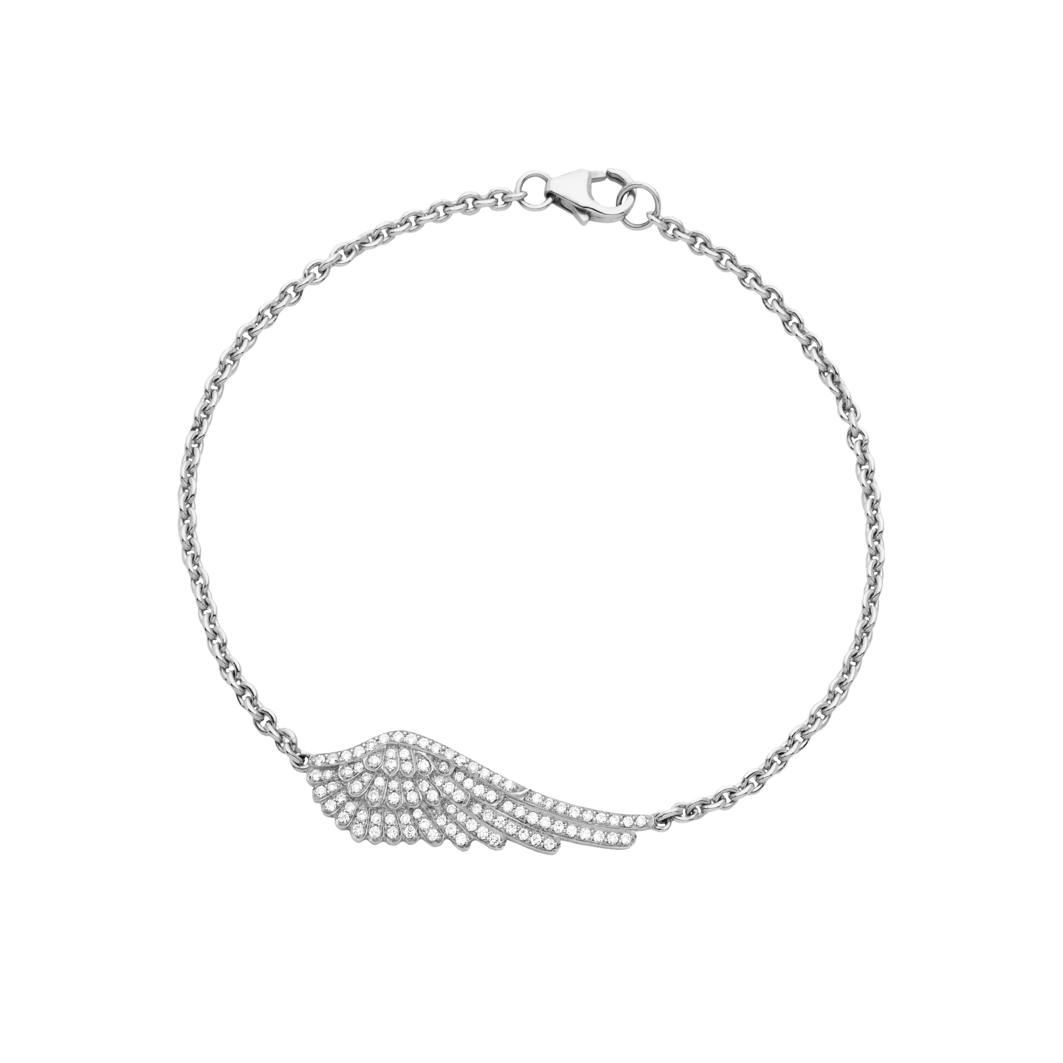garrard Wings Classic Mini Icons Diamond Bracelet In 18ct White Gold