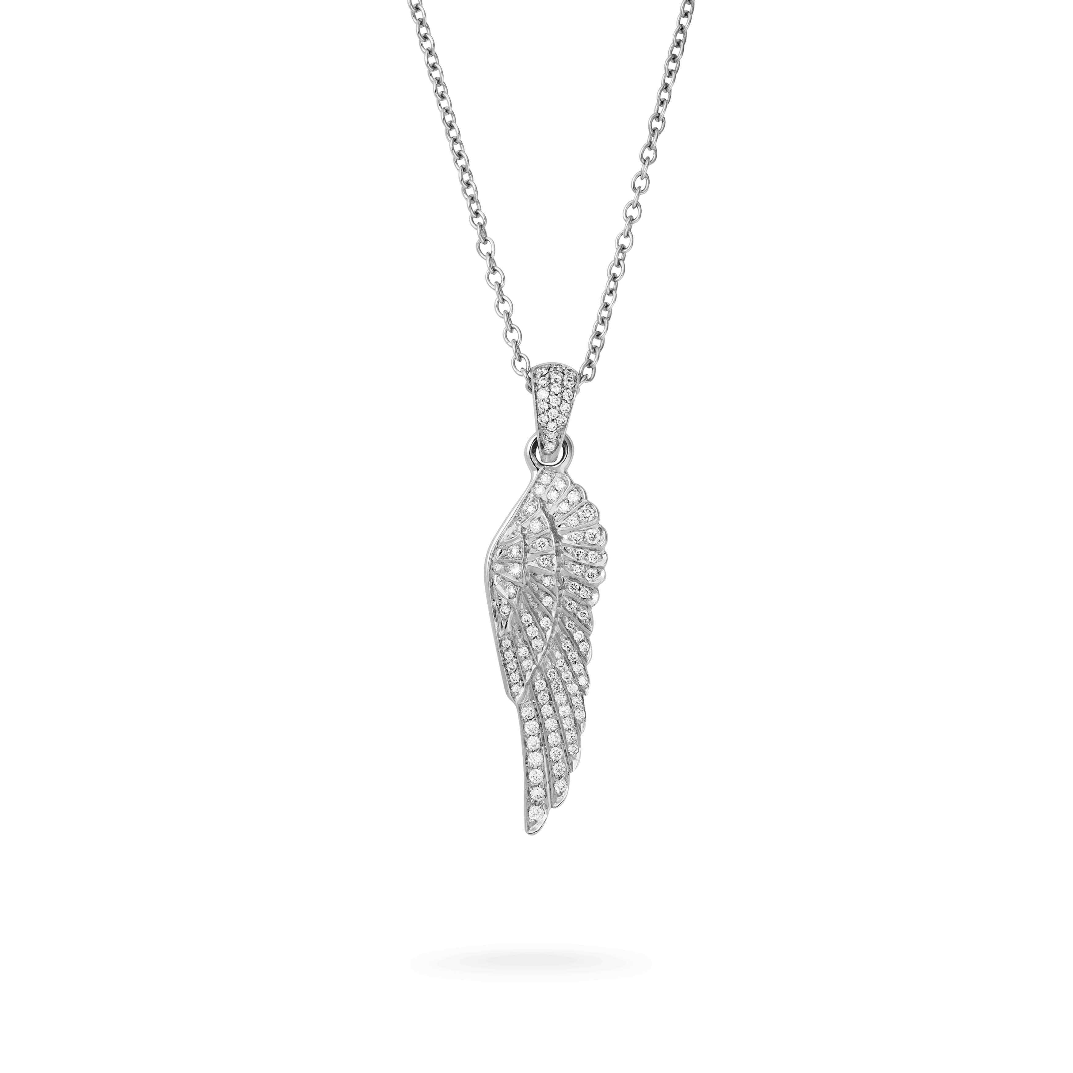garrard Wings Classic Mini Icons Diamond Pendant In 18ct White Gold