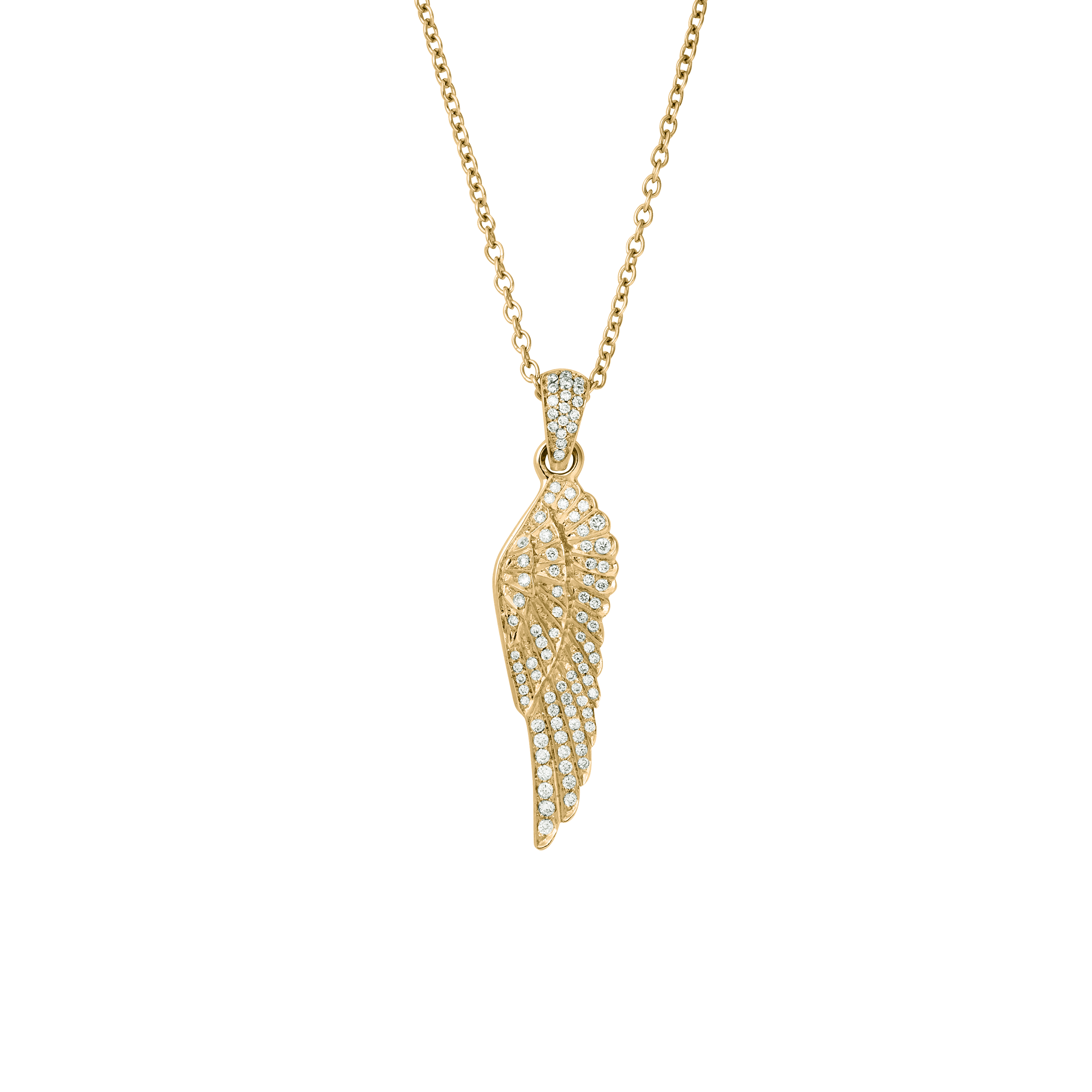 garrard Wings Classic Mini Icons Diamond Pendant In 18ct Yellow Gold