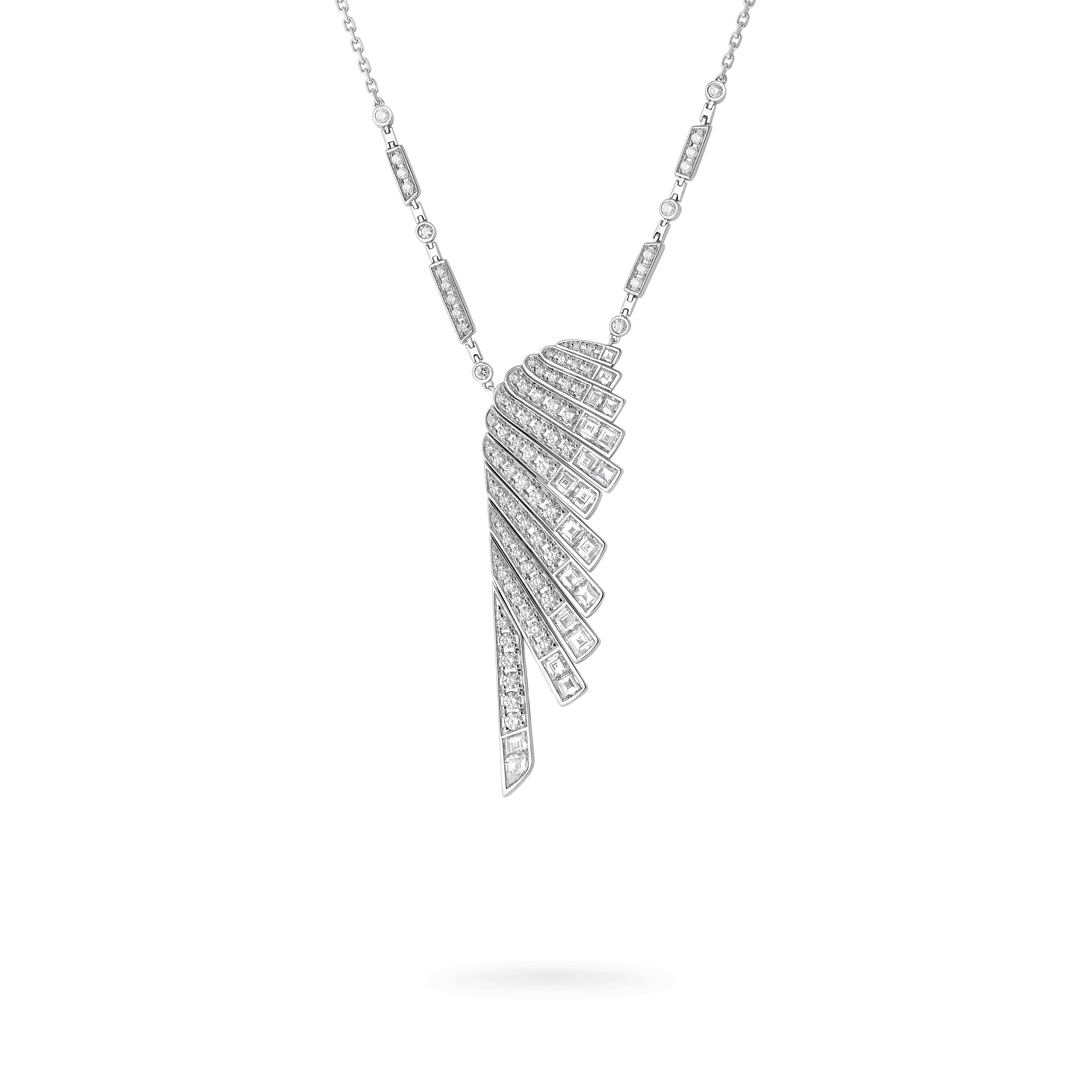 garrard Wings Rising Diamond Pendant In 18ct White Gold