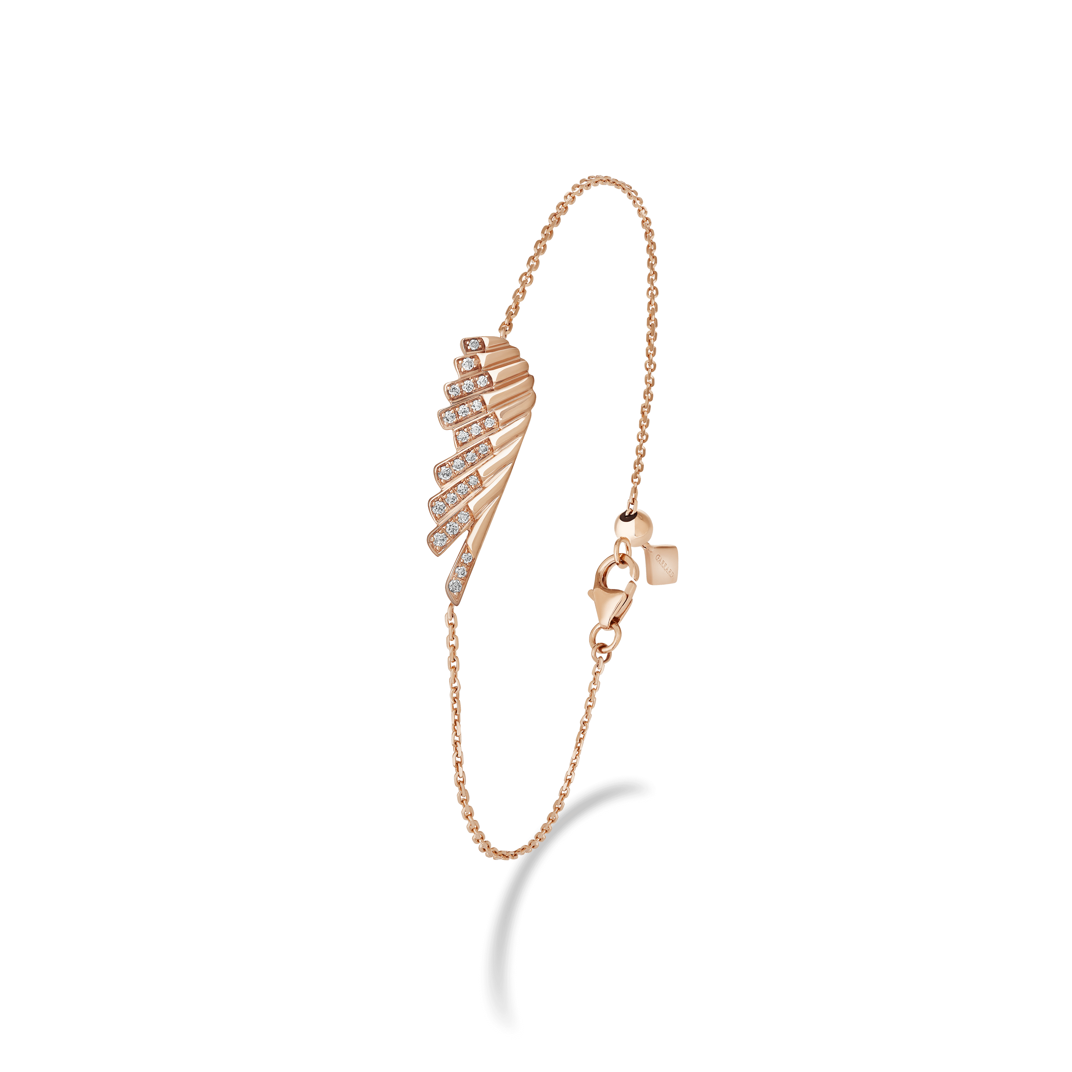 garrard Wings Rising Mini Icons Diamond Bracelet In 18ct Rose Gold