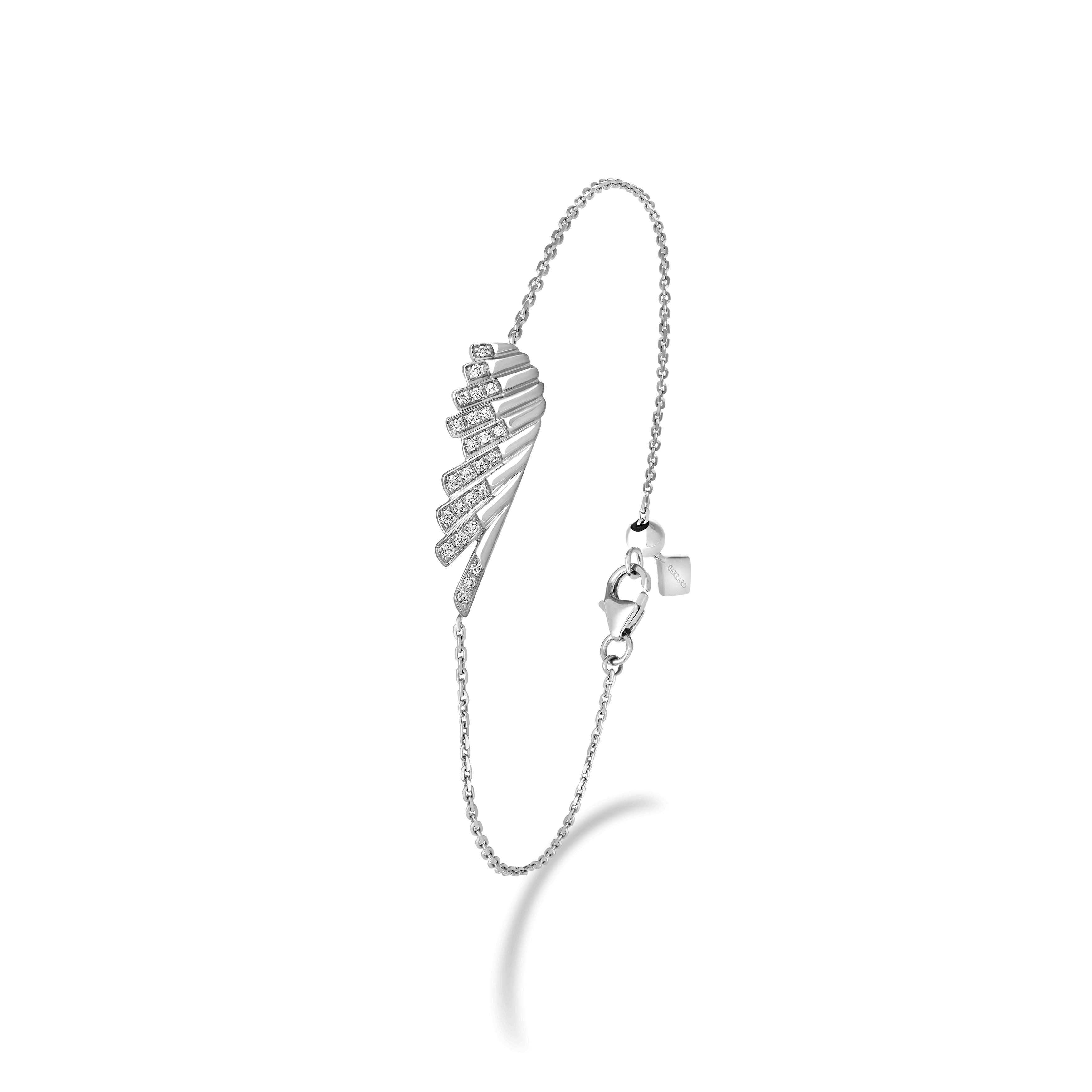 garrard Wings Rising Mini Icons Diamond Bracelet In 18ct White Gold