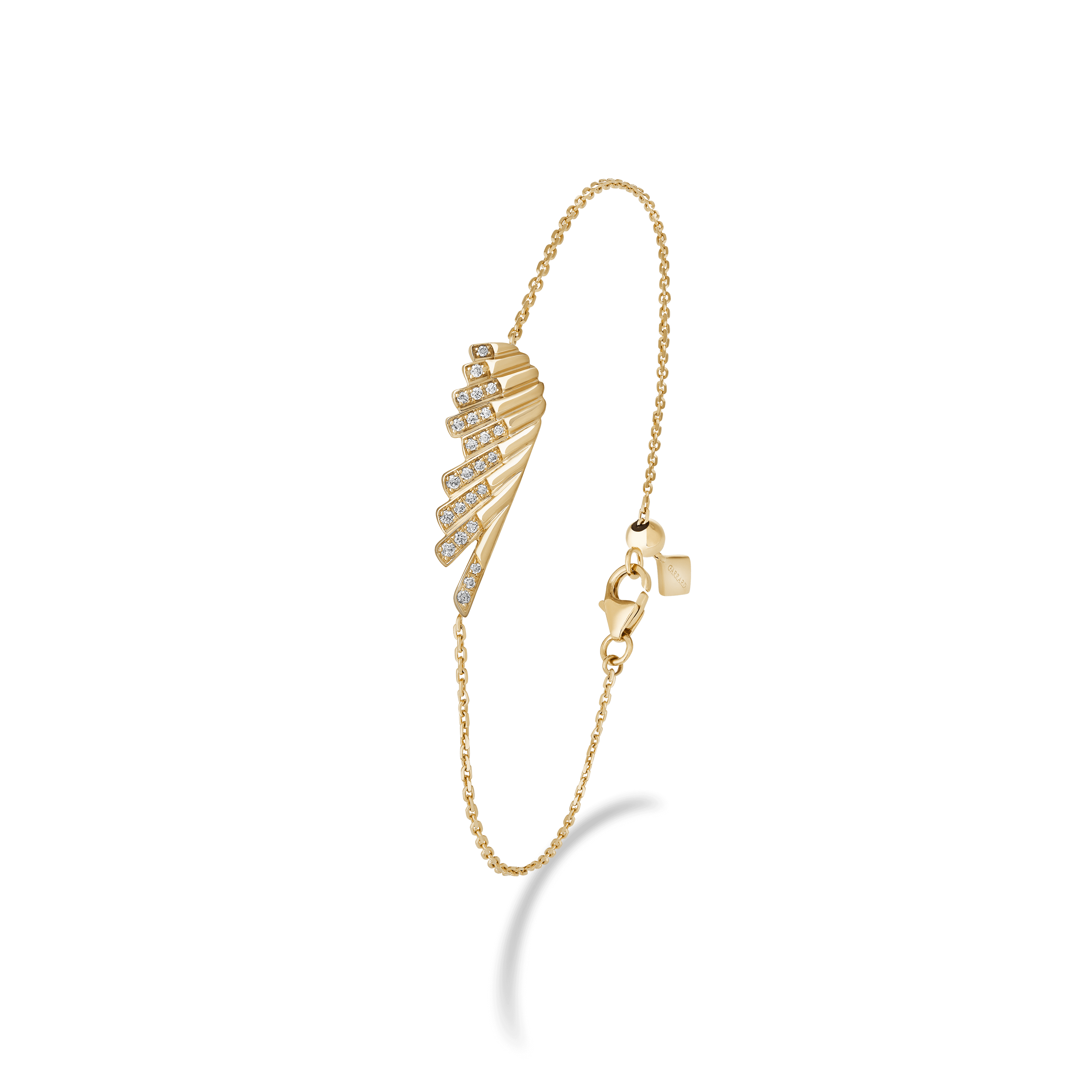 garrard Wings Rising Mini Icons Diamond Bracelet In 18ct Yellow Gold