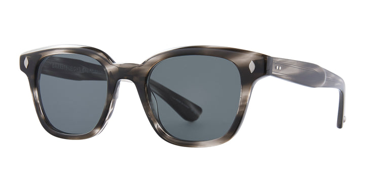 Garrett Leight BROADWAY SUN Black Sleet Tortoise/Semi-Flat Pure Blue Smoke