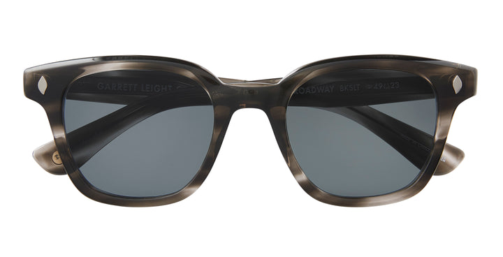Garrett Leight BROADWAY SUN Black Sleet Tortoise/Semi-Flat Pure Blue Smoke