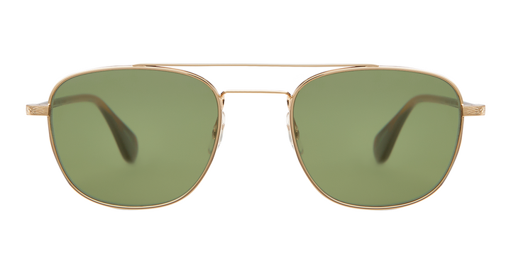 garrett leight CLUBHOUSE II SUN Gold-Spotted Brown Shell/Green